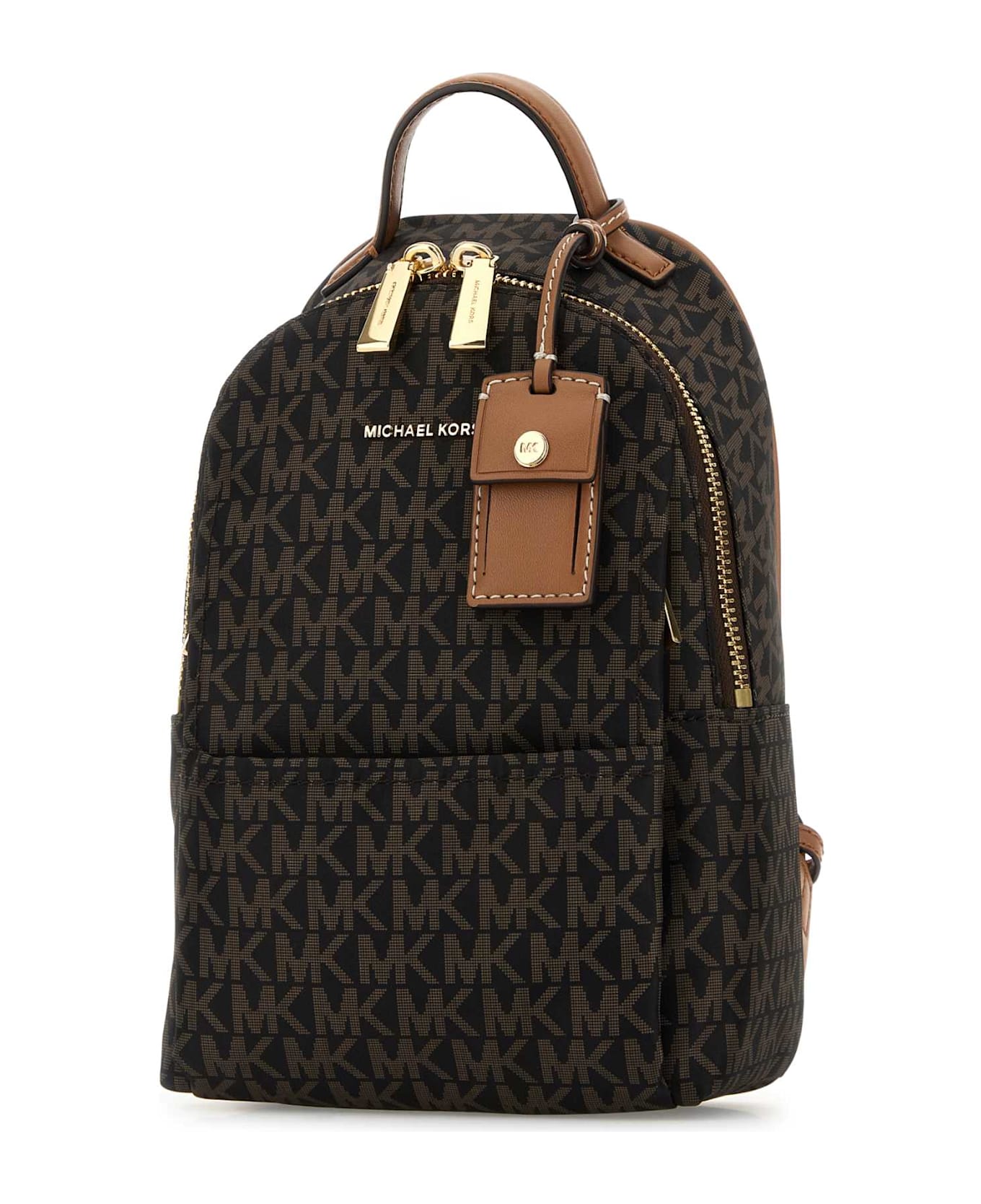 Michael Kors Printed Canvas Backpack - BRNACORN