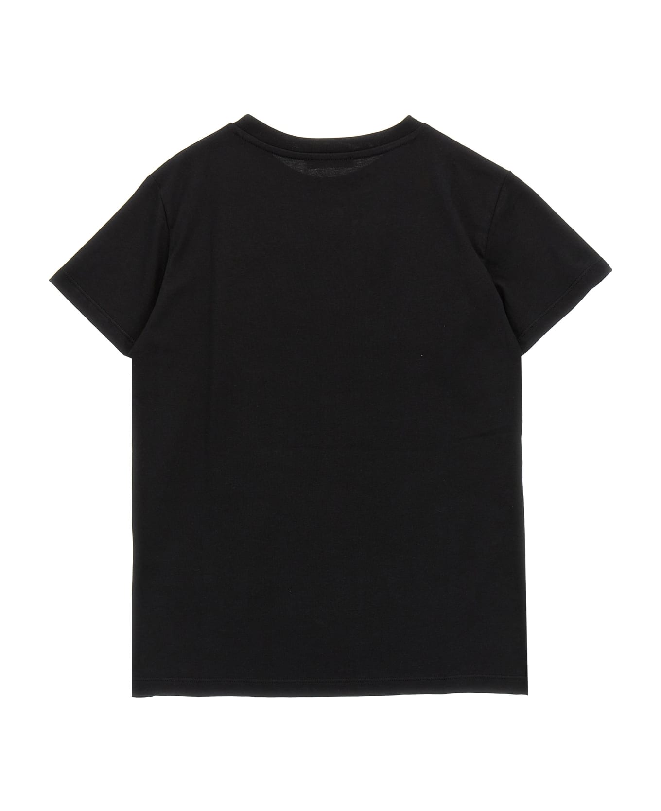 Balmain Logo Print T-shirt - BLACK