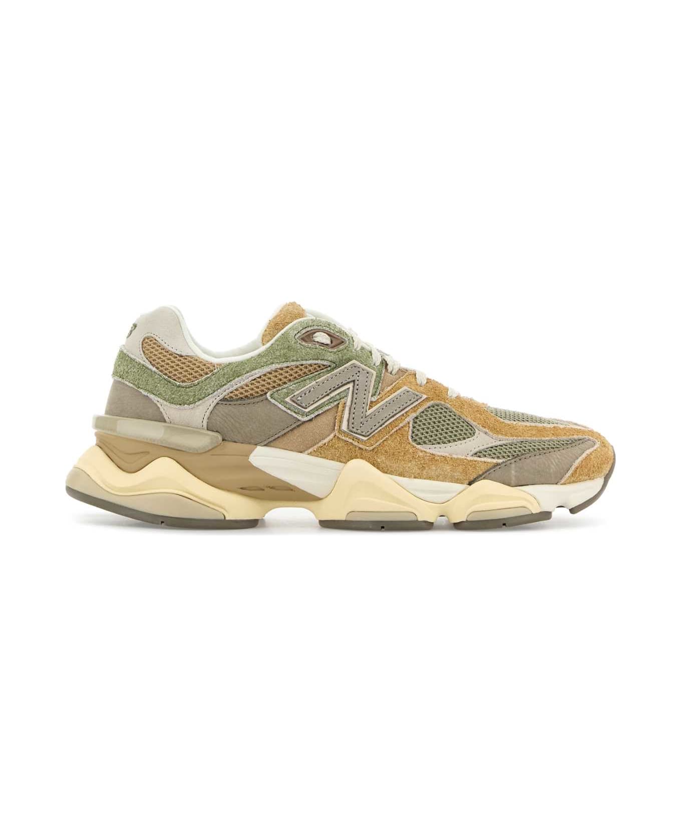 New Balance Multicolor Mesh And Suede 9060 Sneakers - BEIGEBROWN