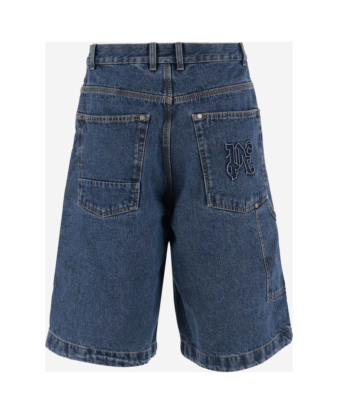 Palm Angels Multi-pocket Denim Bermuda Shorts - Denim ショートパンツ