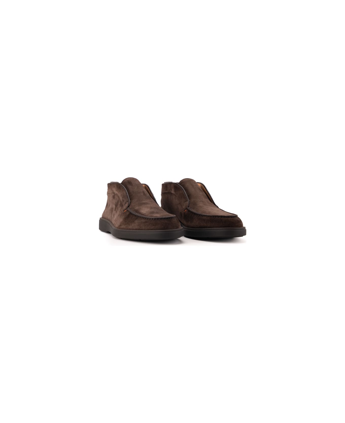 Santoni Suede Ankle Boots - BROWN