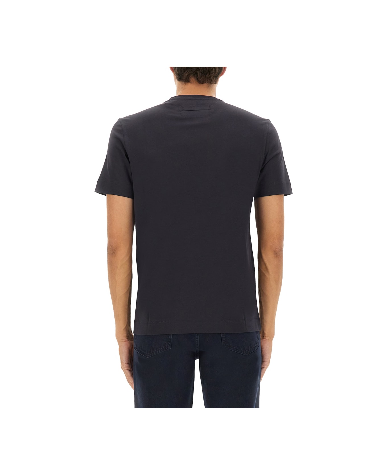 Zegna Cotton T-shirt - BLACK