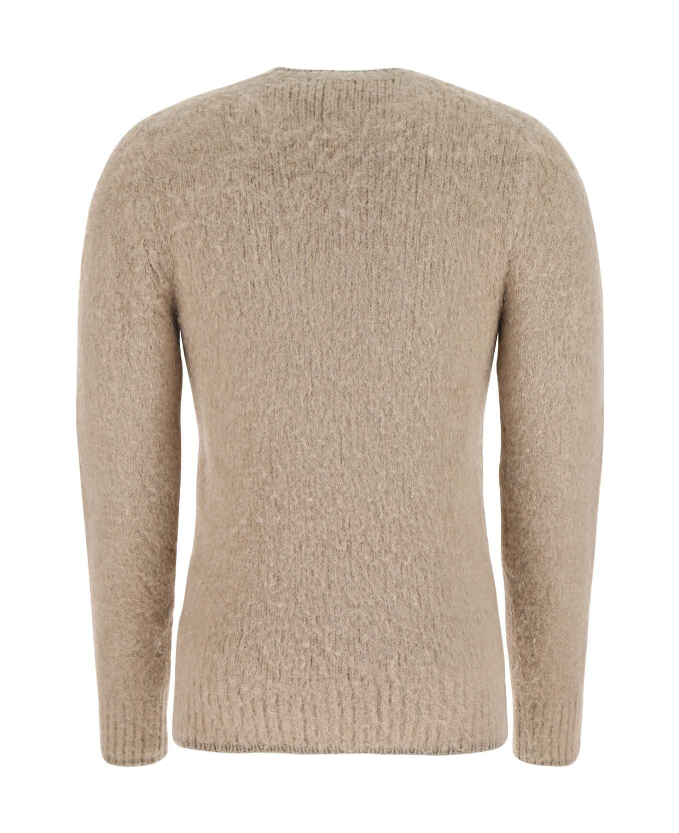 Ami Alexandre Mattiussi Dove Grey Stretch Alpaca Blend Sweater - 250