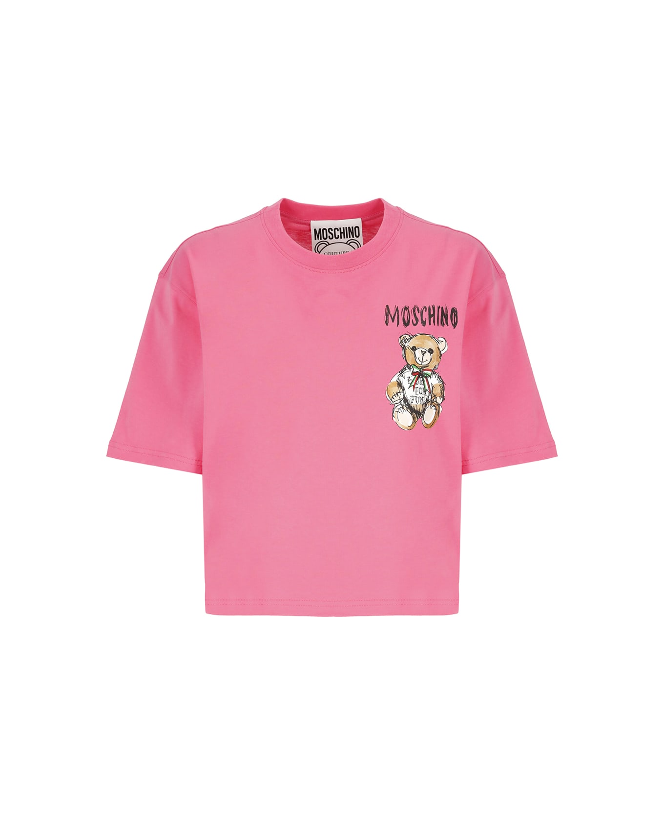 Moschino Drawn Teddy Bear T-shirt - Pink Tシャツ