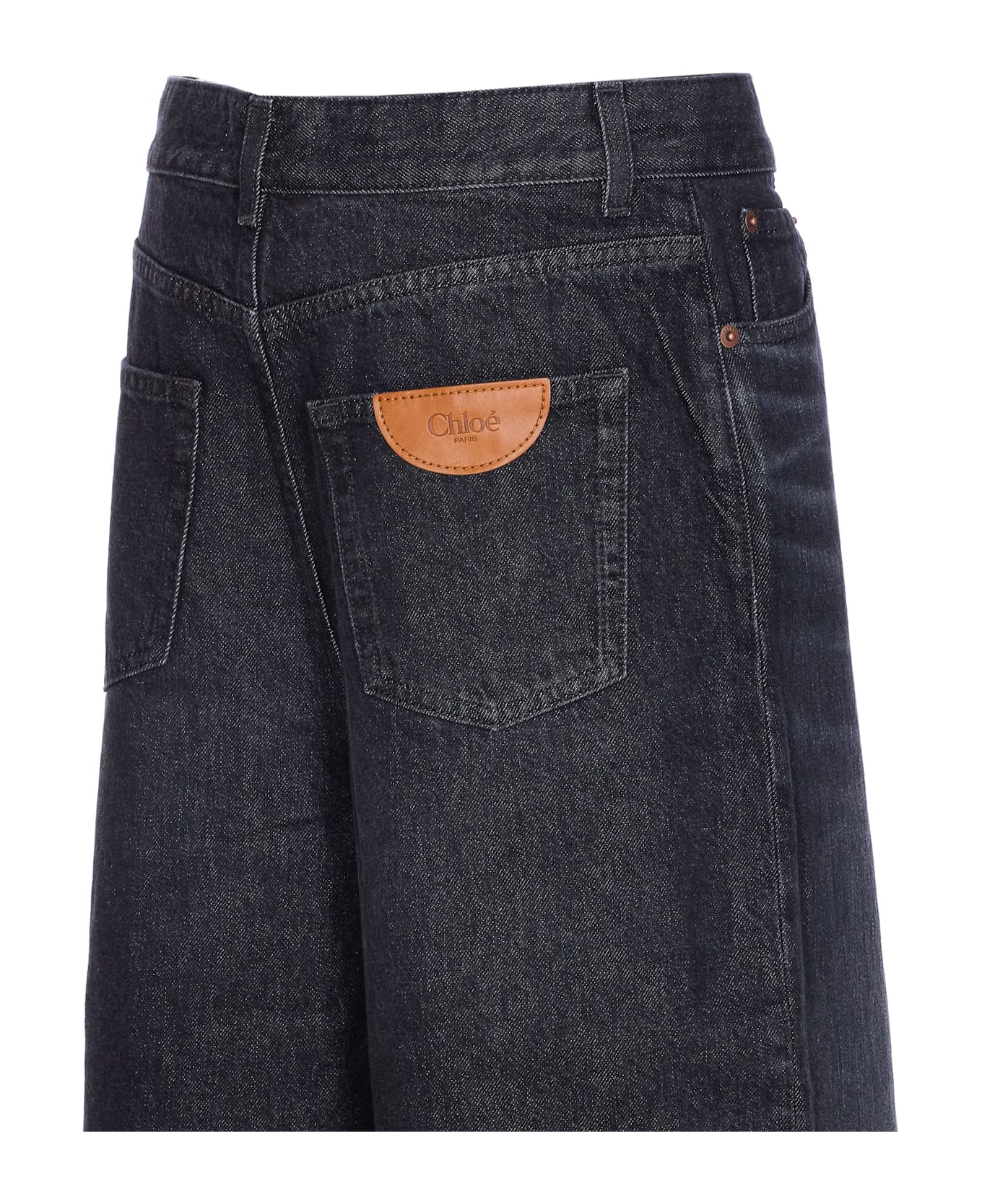 Chloé Wide-leg Denim Jeans - Black