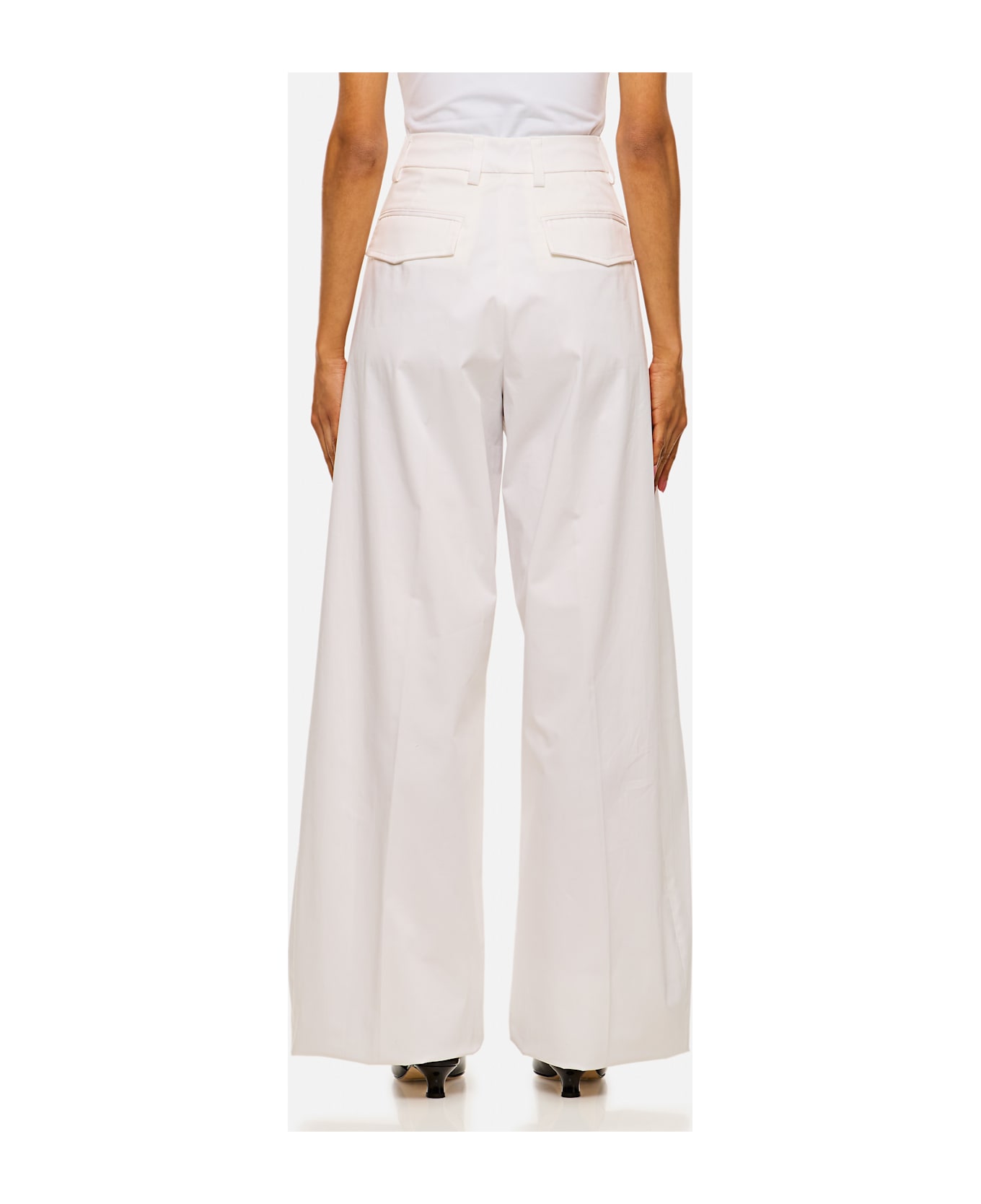 TheLatest Billie Popeline Trousers - White