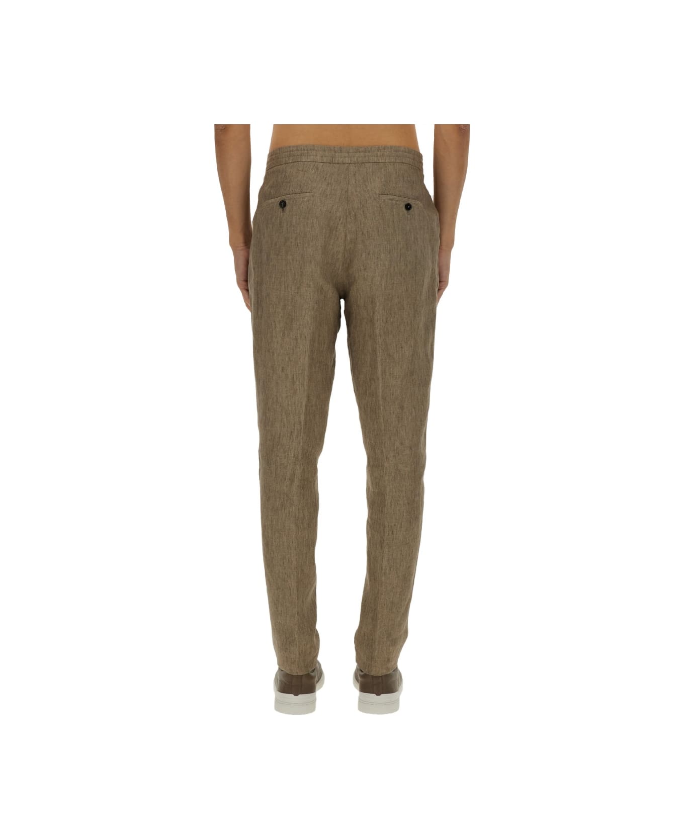 Zegna Linen Jogger Pants - BEIGE