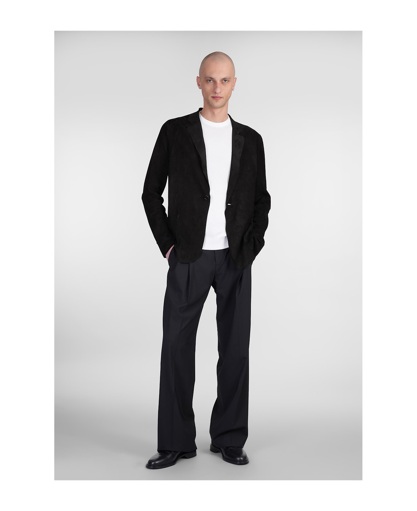 Salvatore Santoro Leather Jacket In Black Leather - black