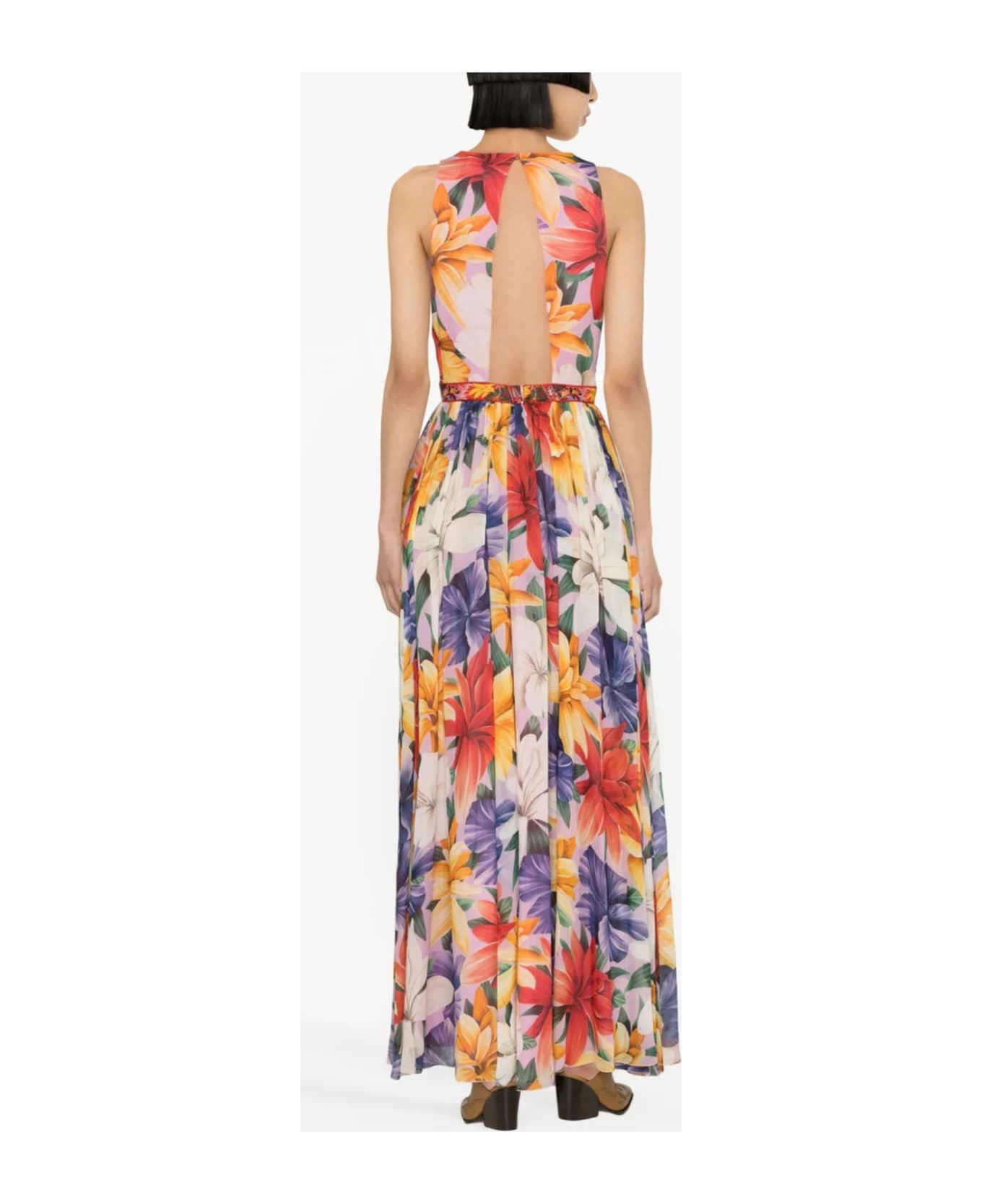 Etro Floral-print Silk Dress - Multicolor