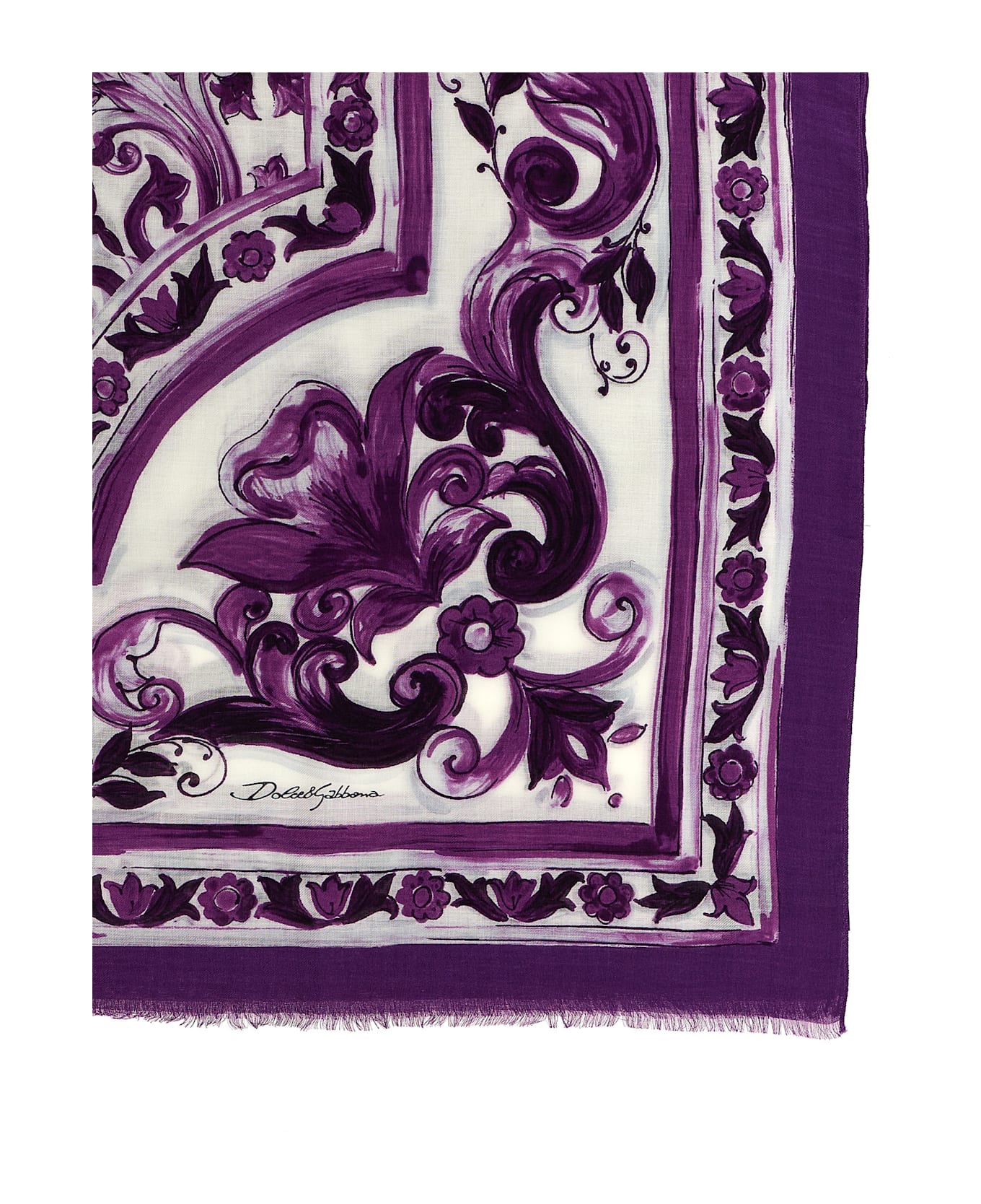 Dolce 
Gabbana 
maiolica
 Print Stole - Purple