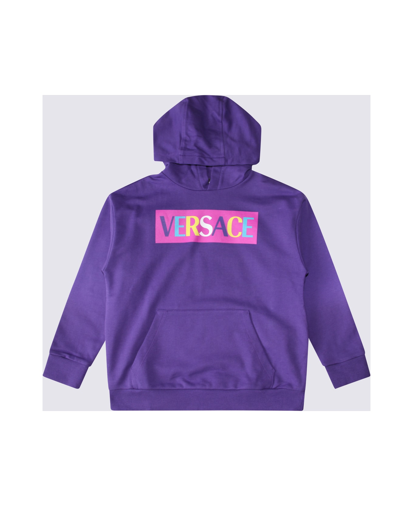 Versace Purple Cotton Sweatshirt - MultiColour