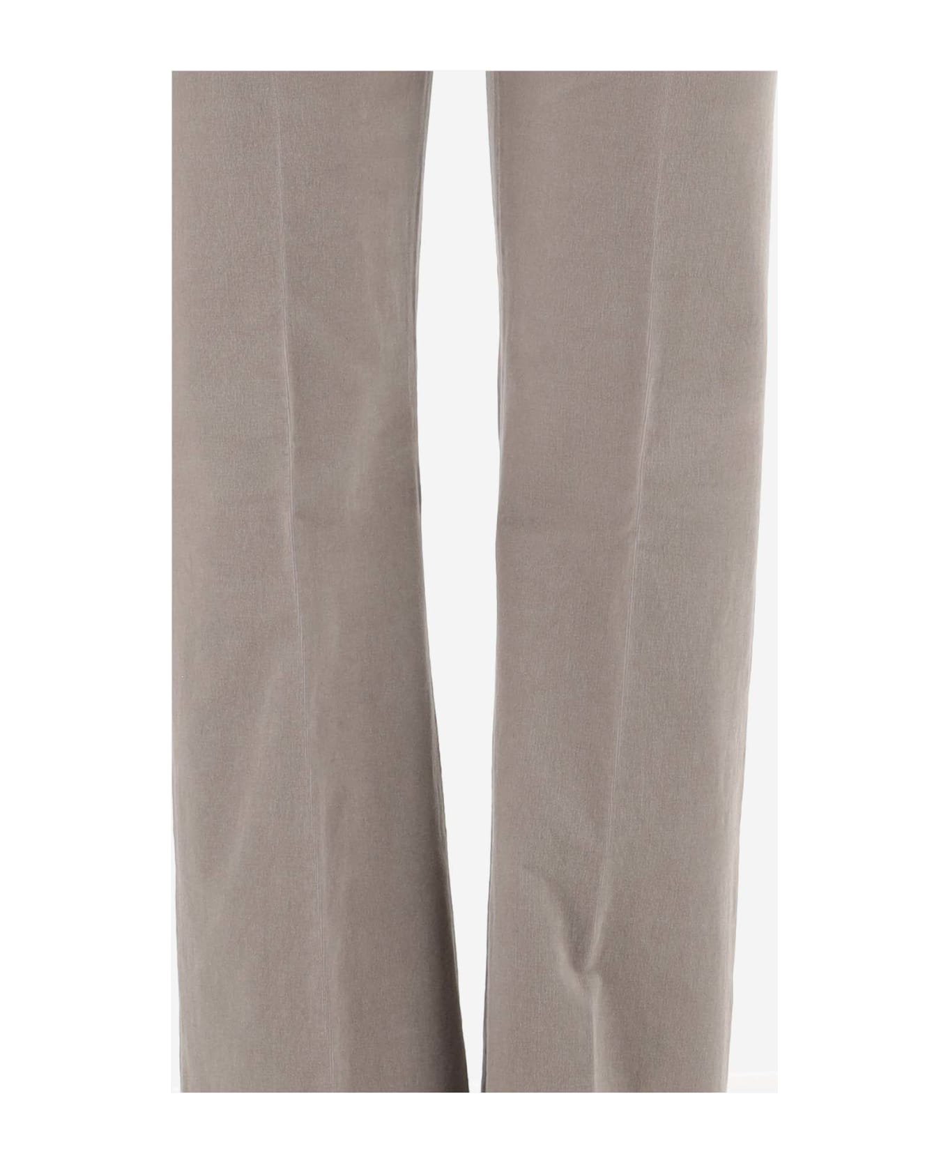 QL2 Stretch Cotton Velvet Pants - Beige