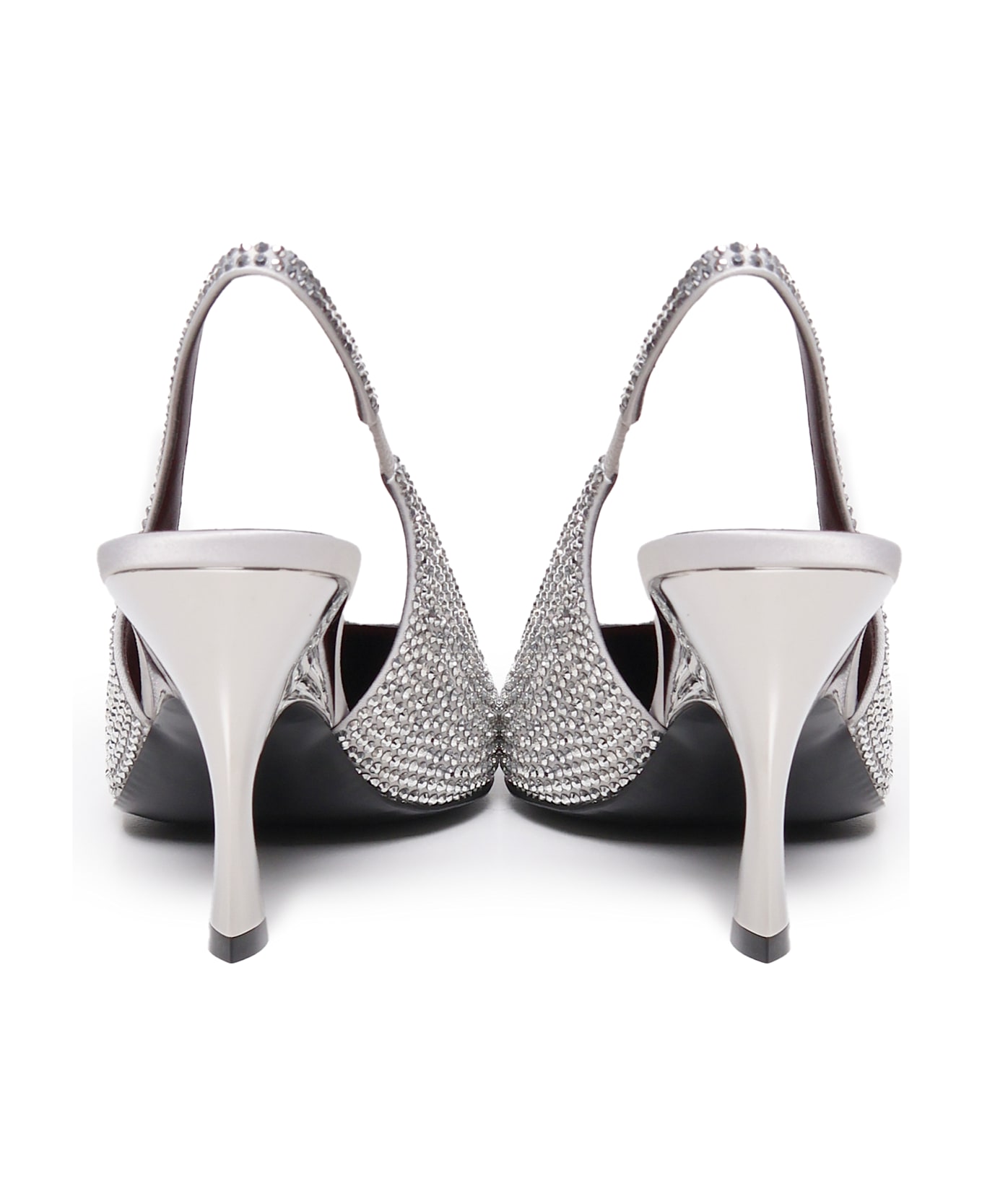 Stella McCartney Elsa Shiny Pumps In Patent Leather - Silver