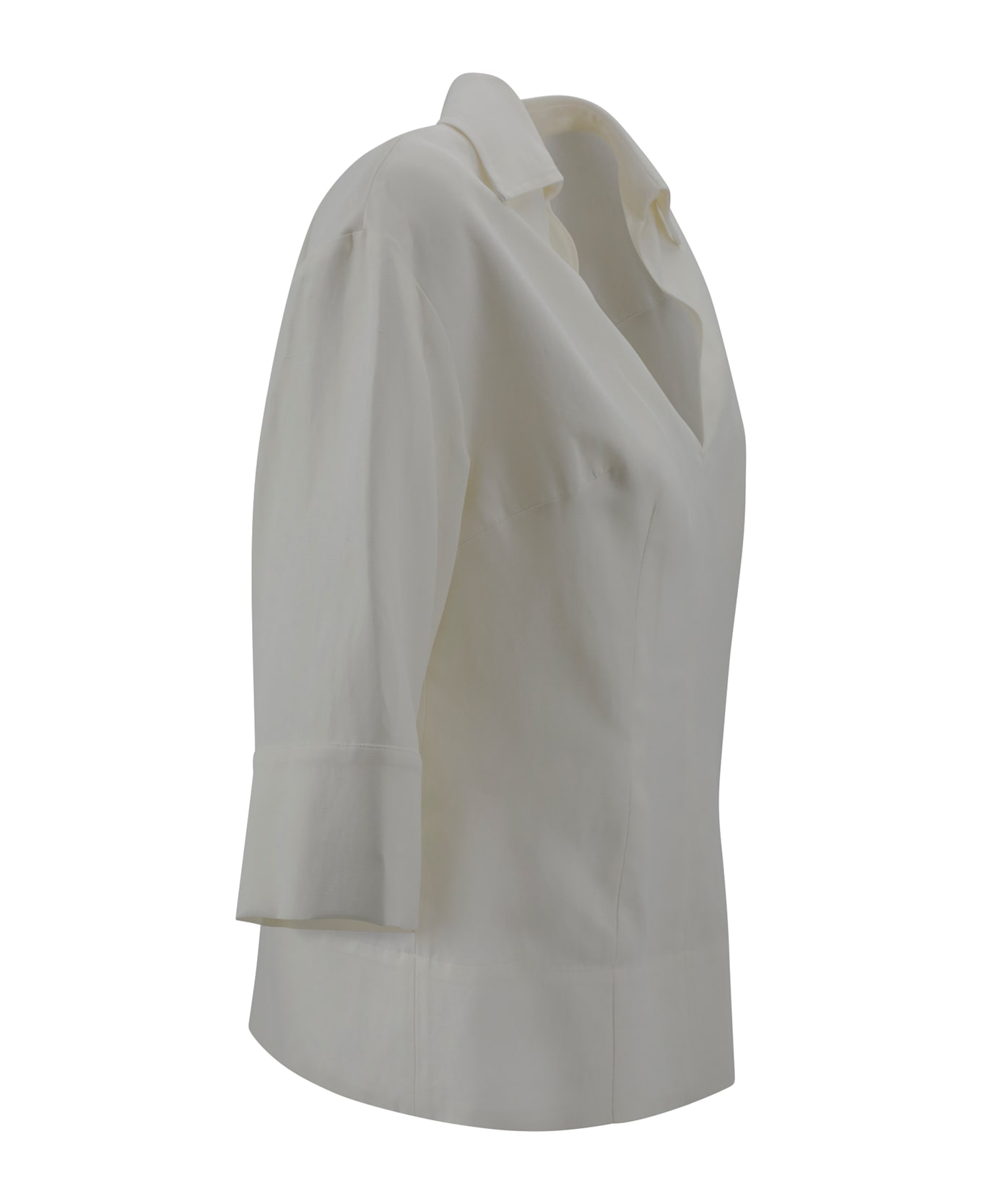 Parosh V-neck Blouse - Cream
