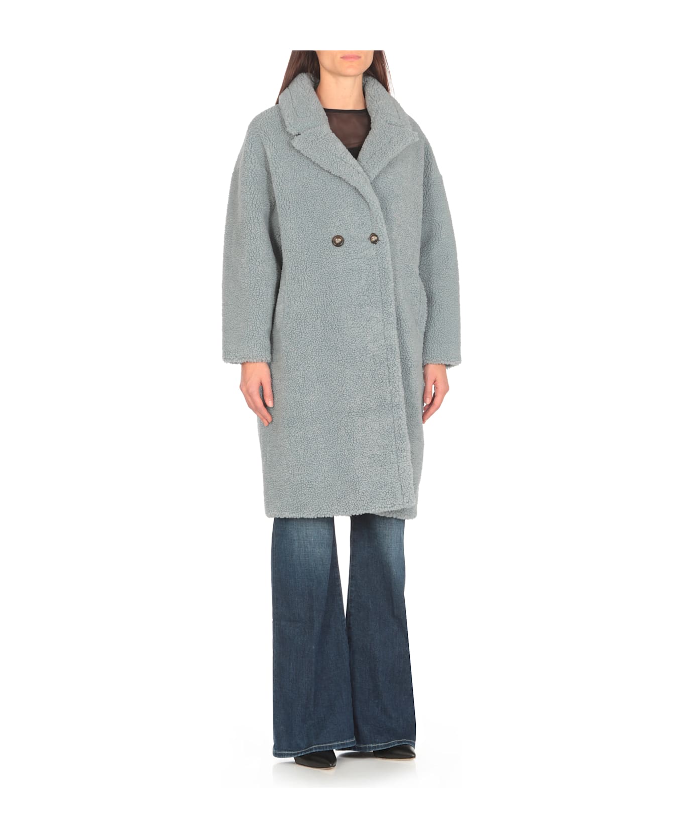 Betta Corradi Faux Fur Coat - Light Blue