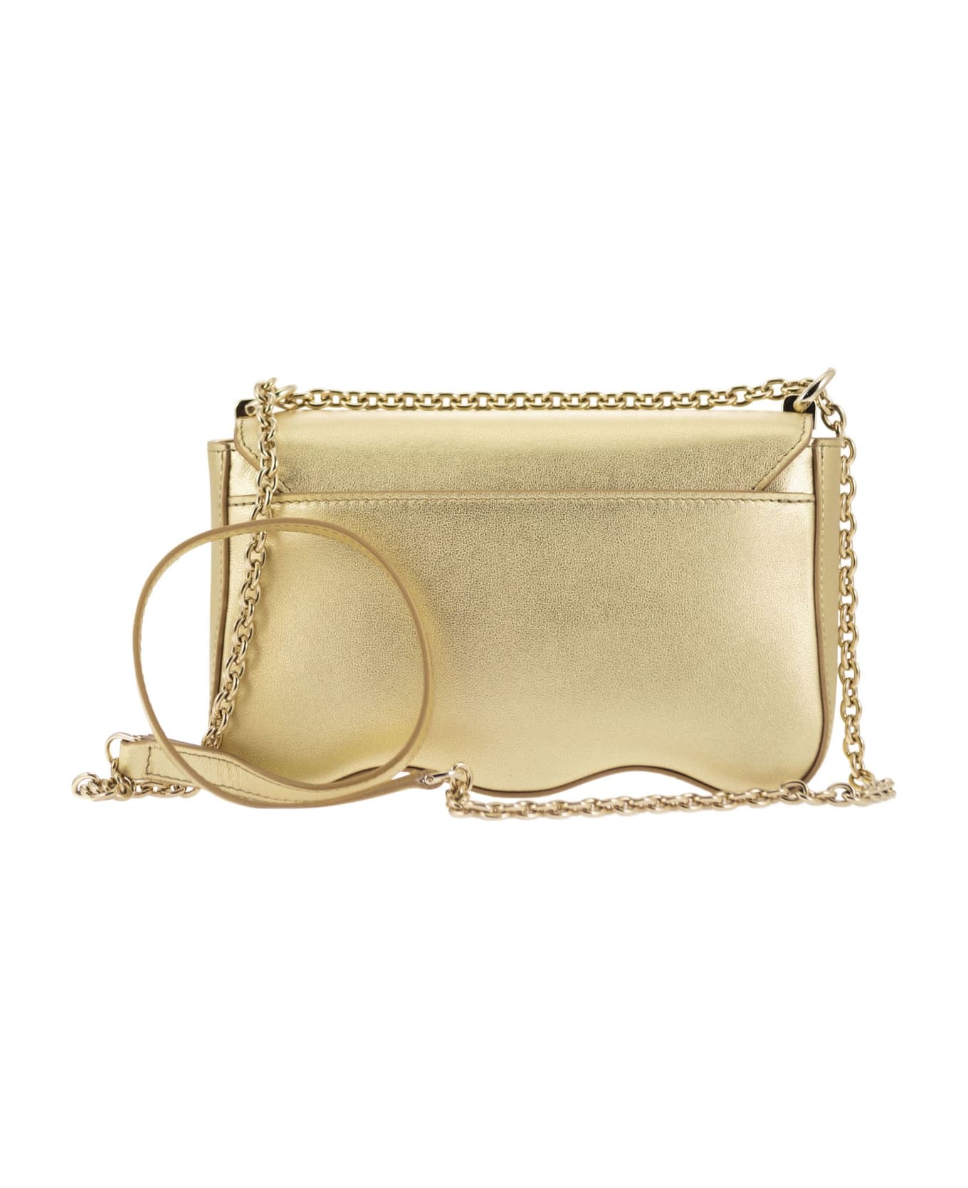 Furla 'furla 1927' Gold Calf Leather Bag - Gold