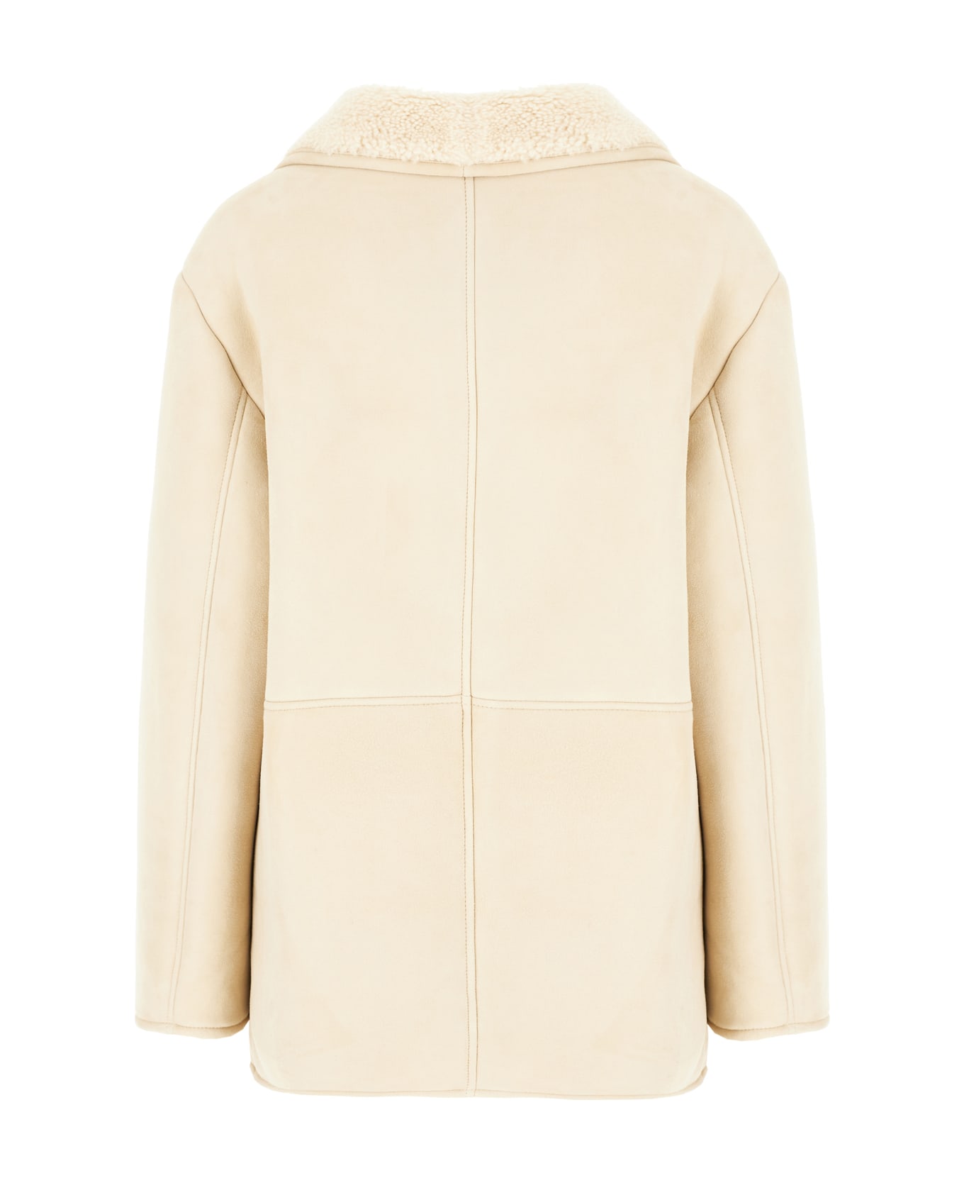 Loulou Studio Ivory Shearling Jacket - IVORY