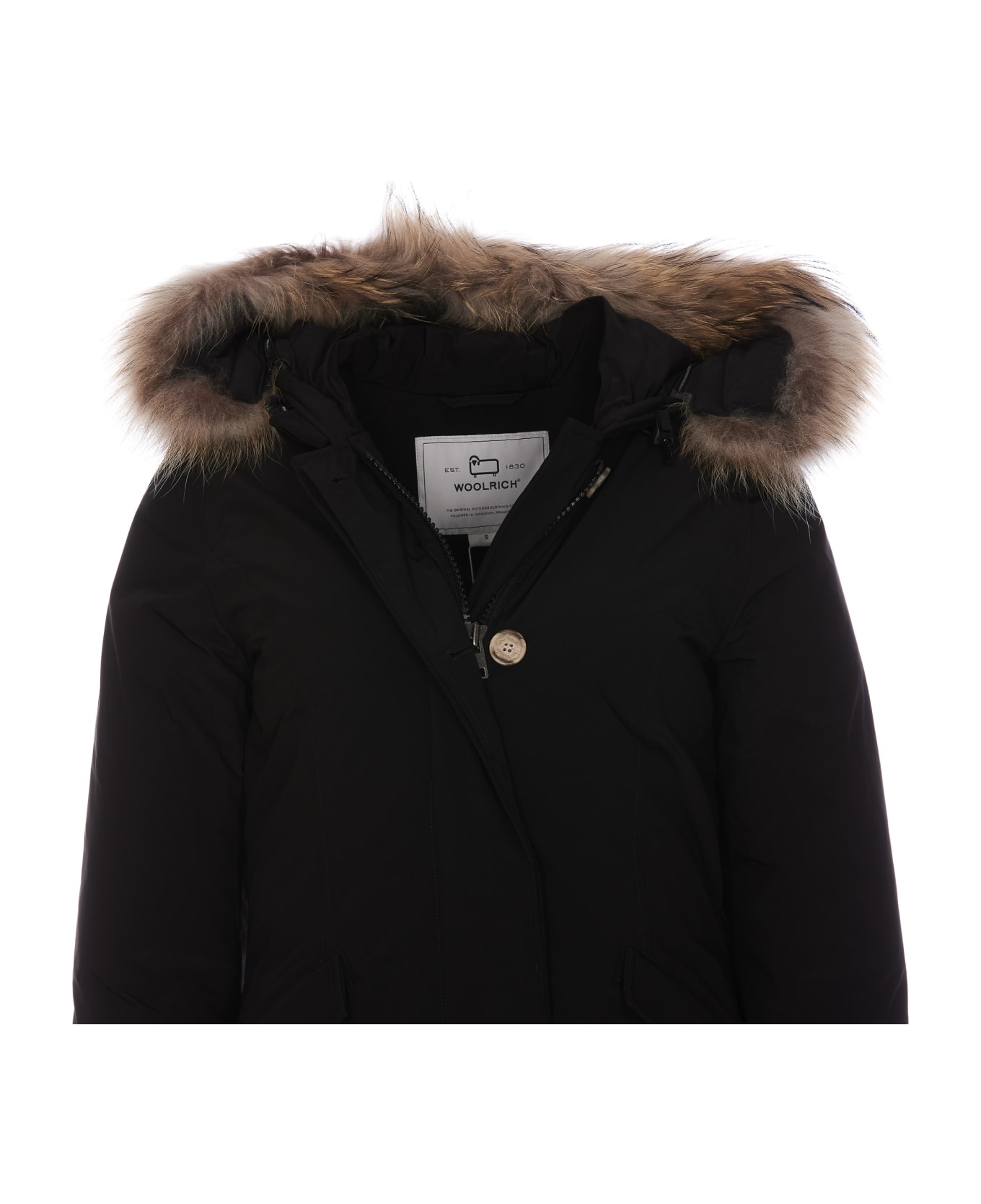 Woolrich Artic Raccoon Parka Jacket - Black