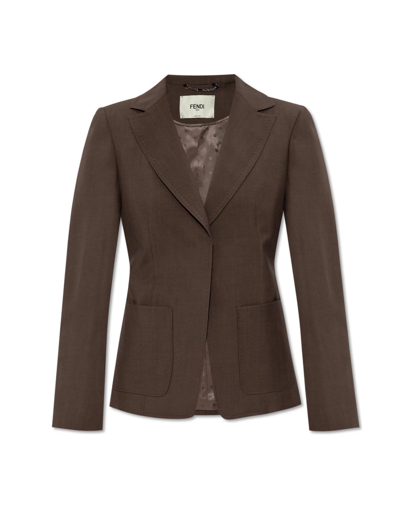 Fendi Single-breasted Tailored Blazer - Rxg Cedar