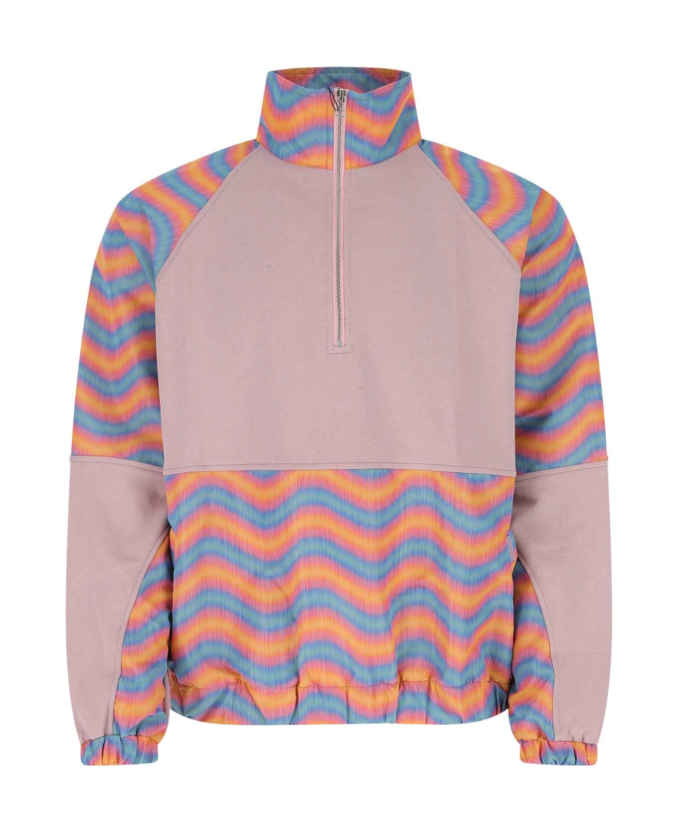 Bluemarble Multicolor Cotton And Nylon Oversize Sweatshirt - MIX フリース
