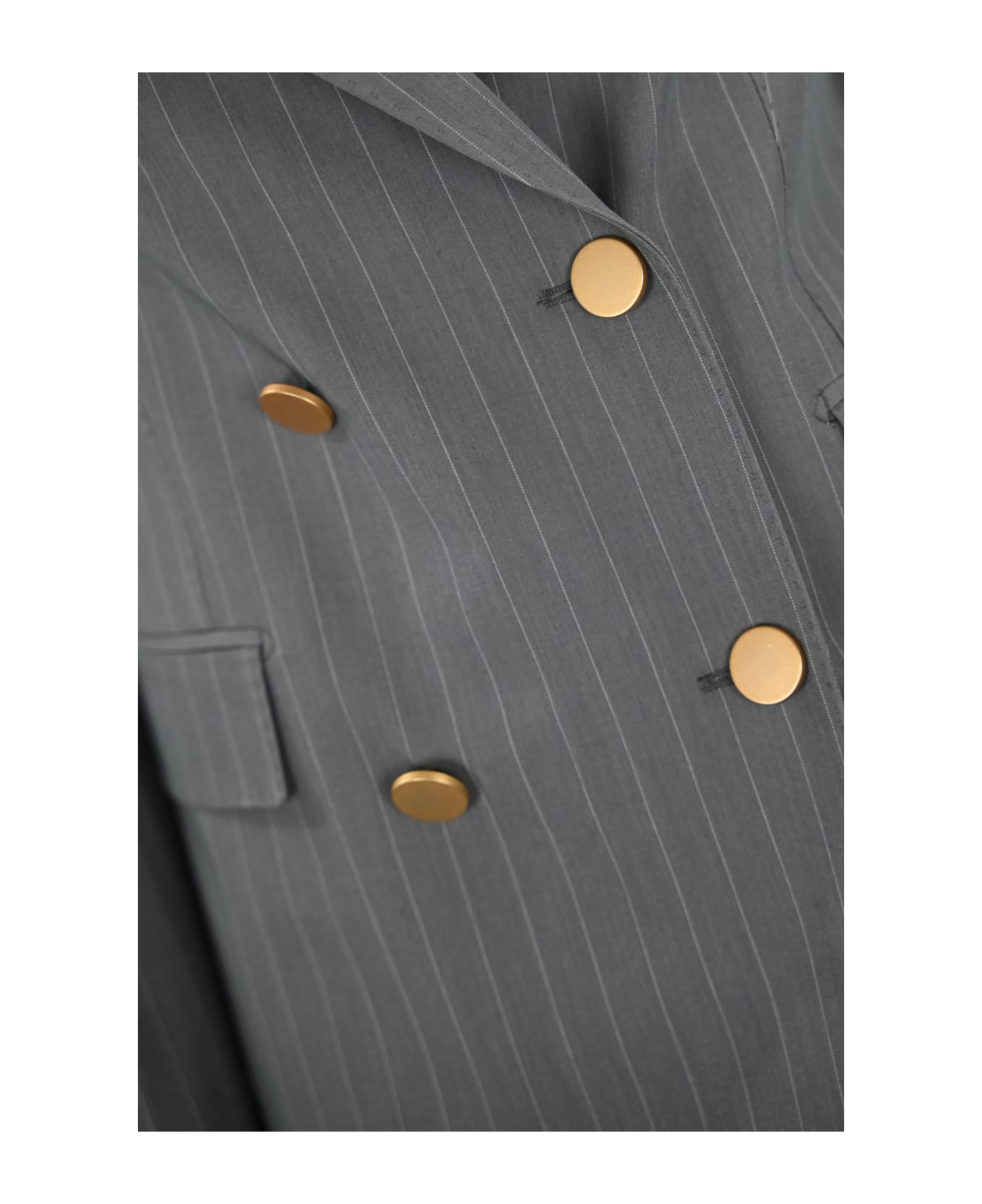 Tagliatore Gray Pinstripe T-paris Suit - Perla