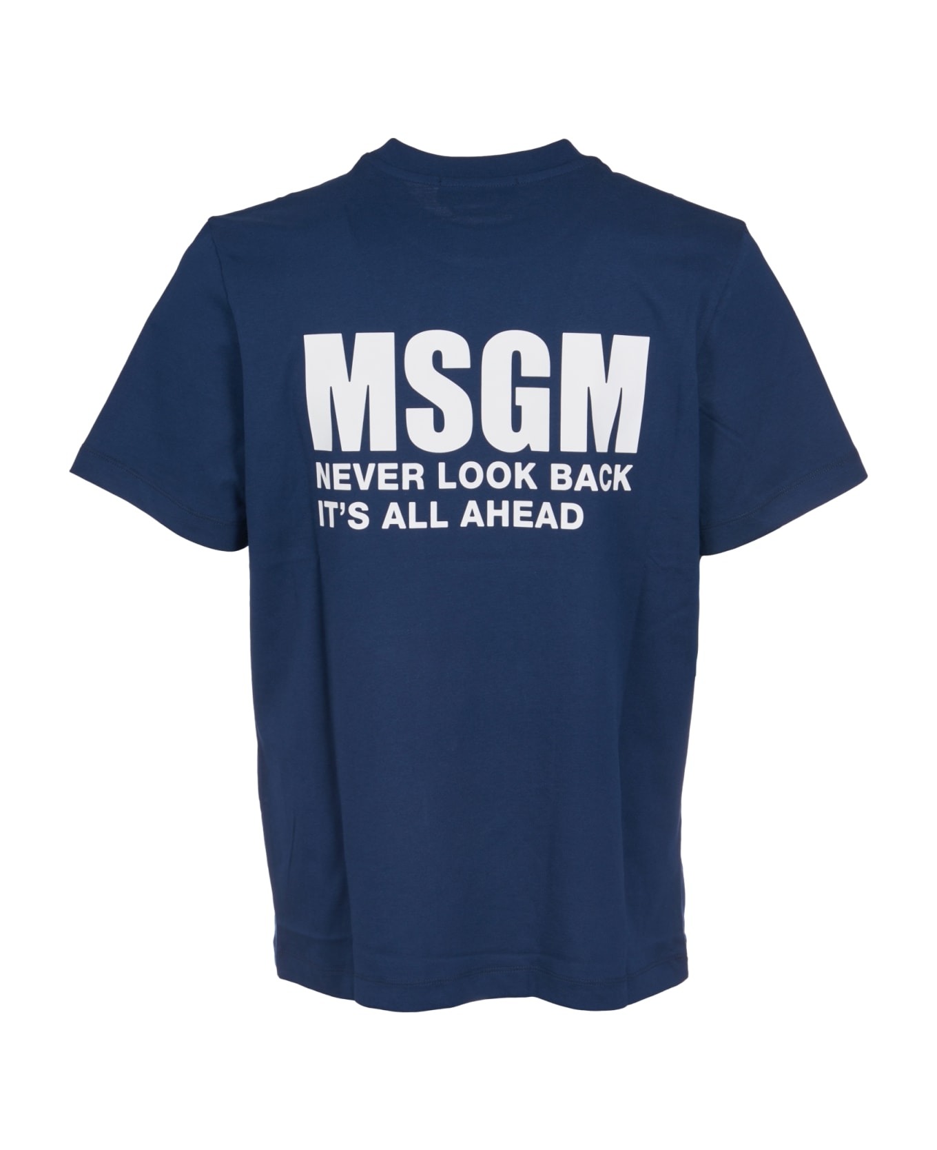 MSGM Chest Logo Regular T-shirt - Navy シャツ