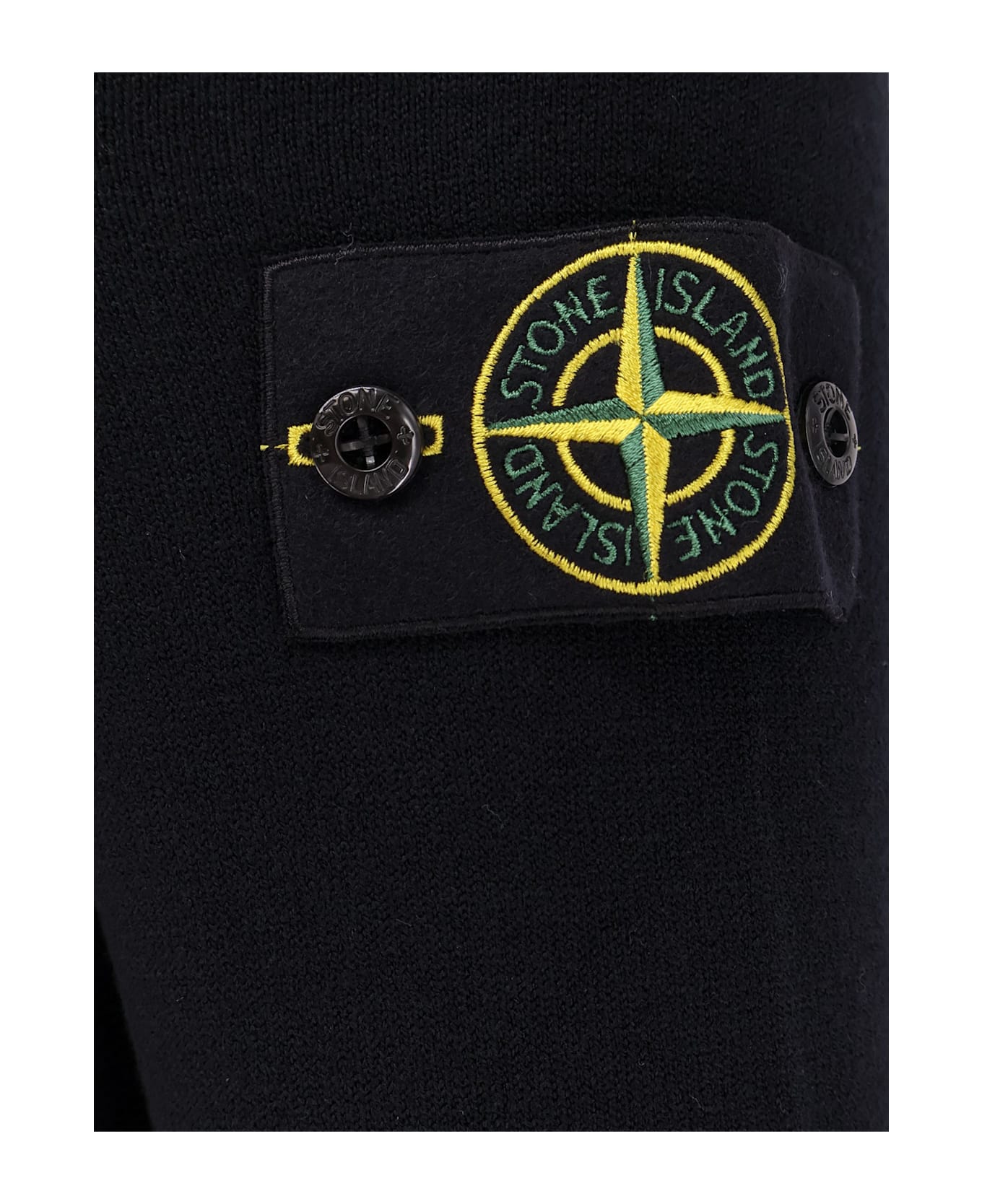 Stone Island Certified Virgin Wool Cardigan - Black