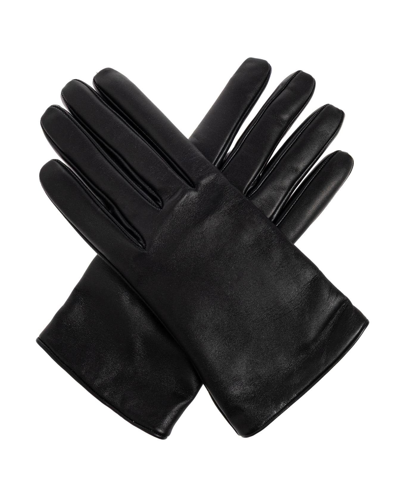 Saint Laurent Lambskin Gloves - BLACK/GOLD