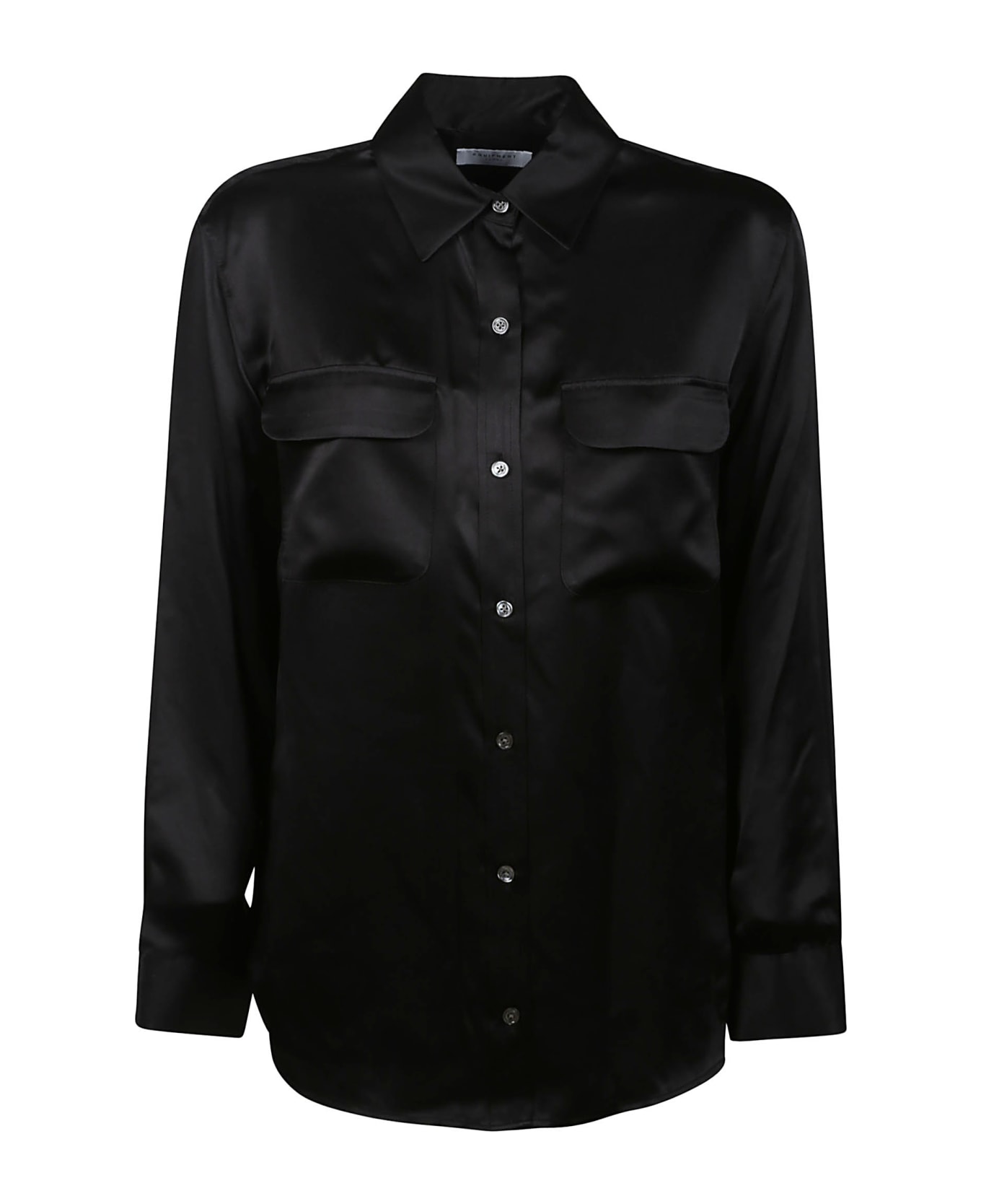 Equipment Signature Long Sleeve Shirt - True Black