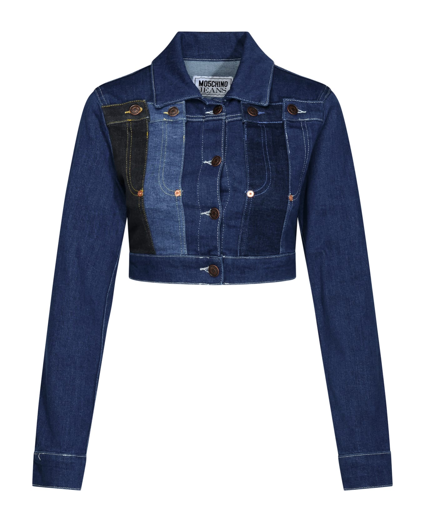 M05CH1N0 Jeans Blue Cotton Jacket - Blu denim