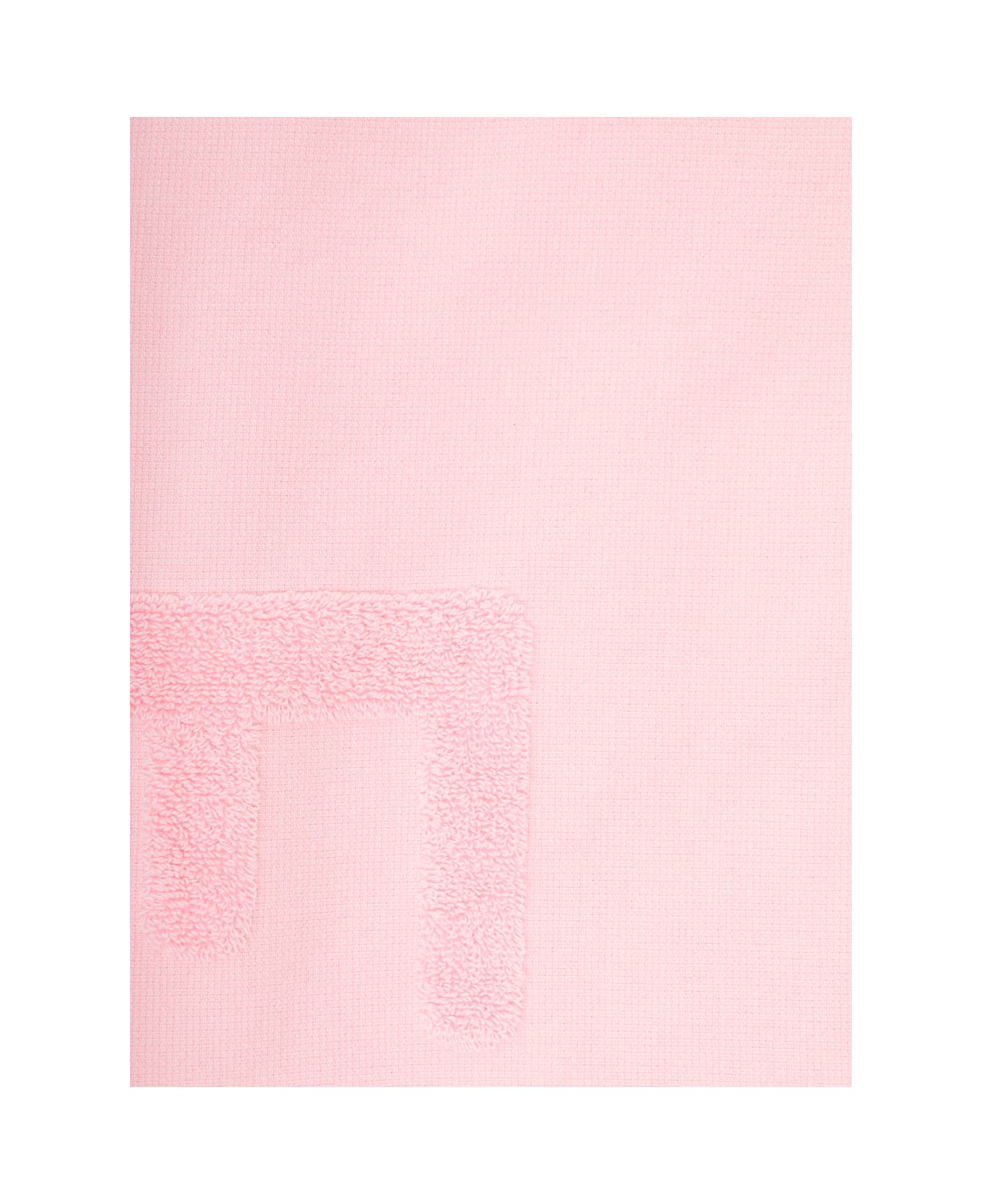 Fendi Pink Beach Towel With Logo Lettering Detail In Cotton Terry