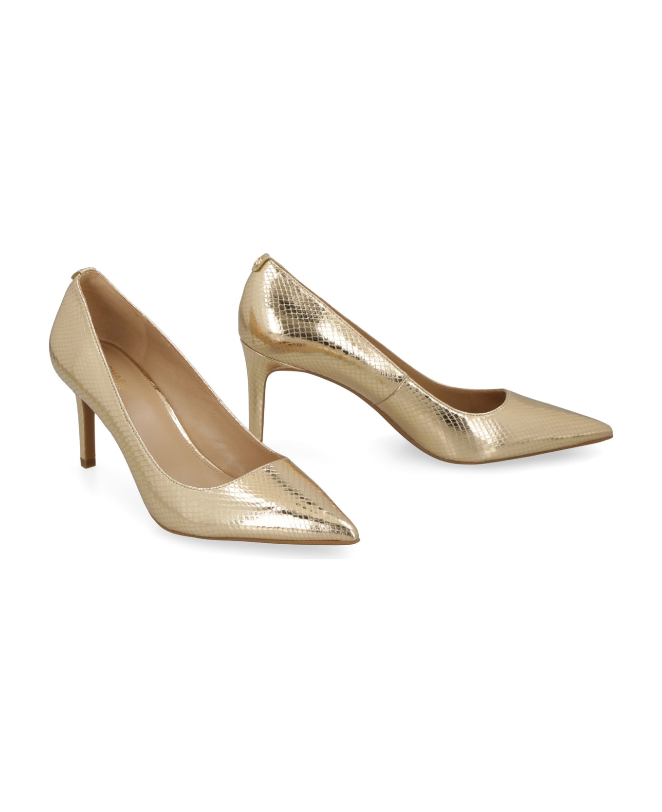 MICHAEL Michael Kors Leather Pointy-toe Pumps - Gold