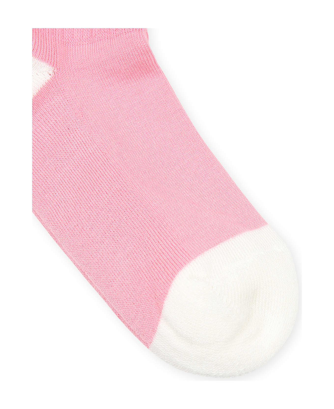 MSGM Pink Socks For Girl With Logo - Pink