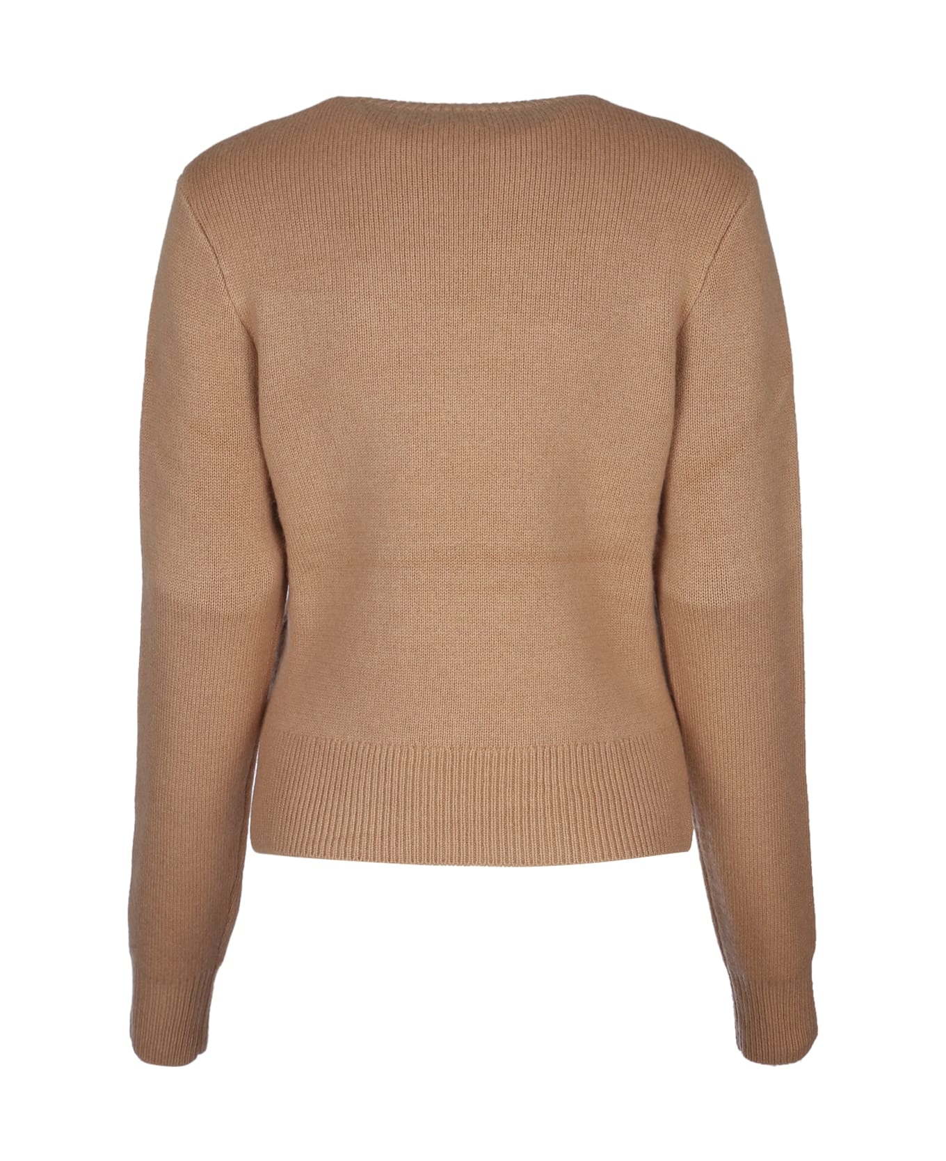 Totême Cropped Crew-neck Knit - CAMEL