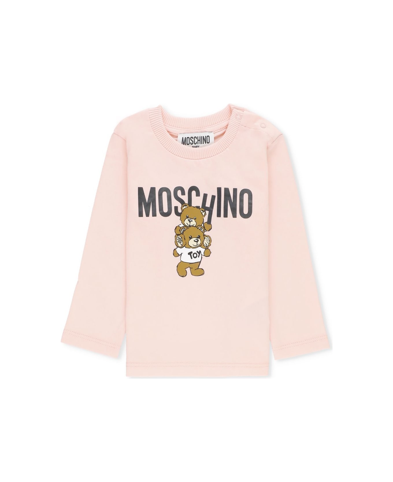 Moschino Bear Printed Crewneck T-shirt - PINK