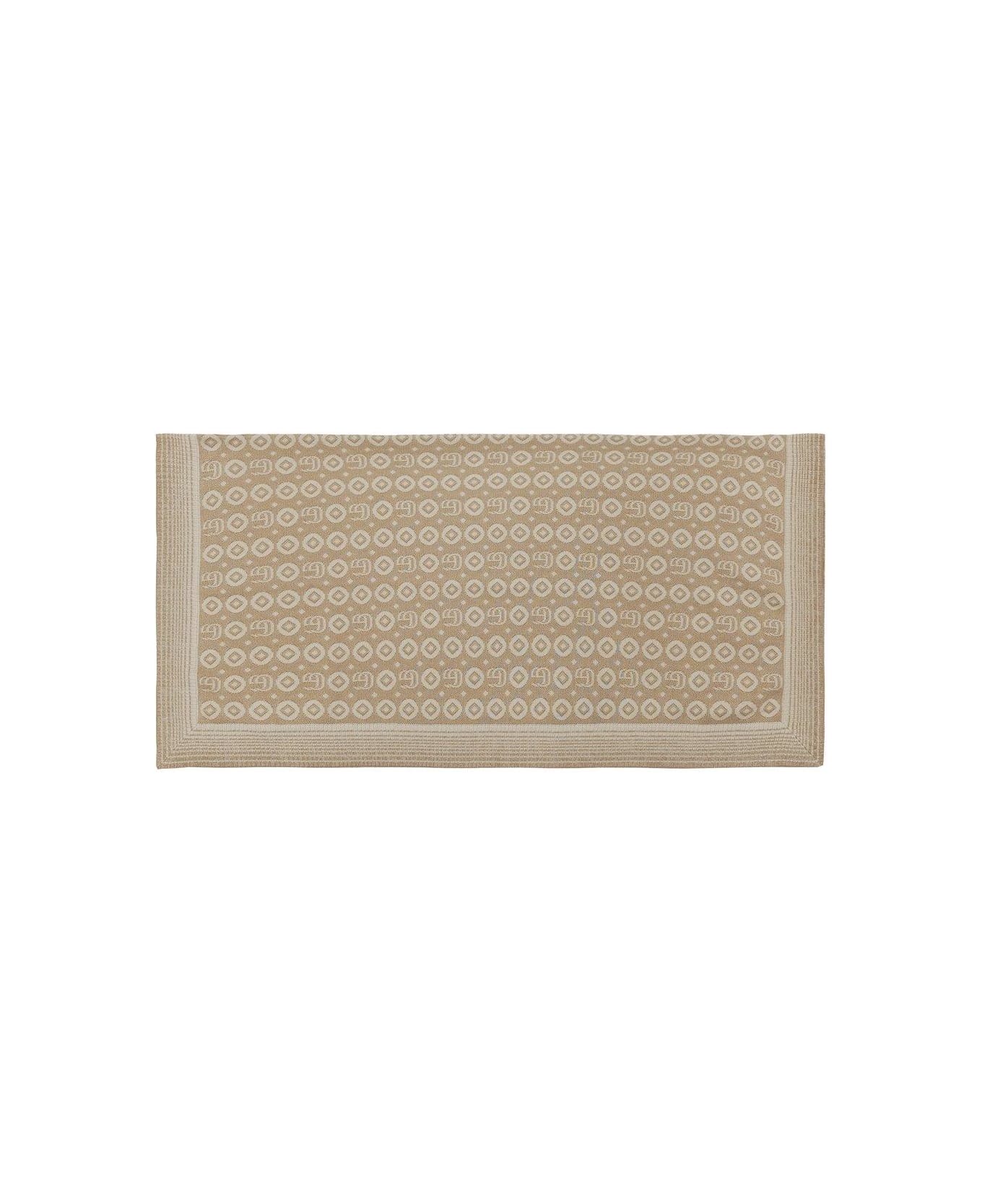 Gucci Kardashian Logo Patch Blanket - Ivory