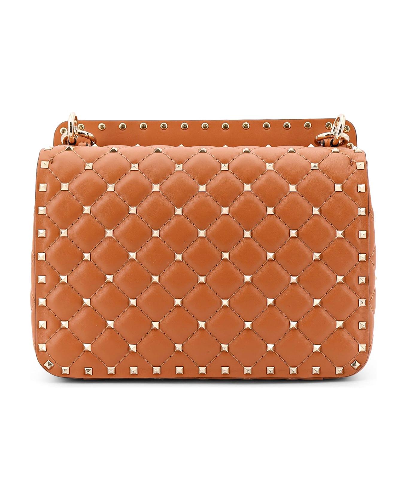 Valentino Garavani Rockstud Spike Shoulder Bag - Brown