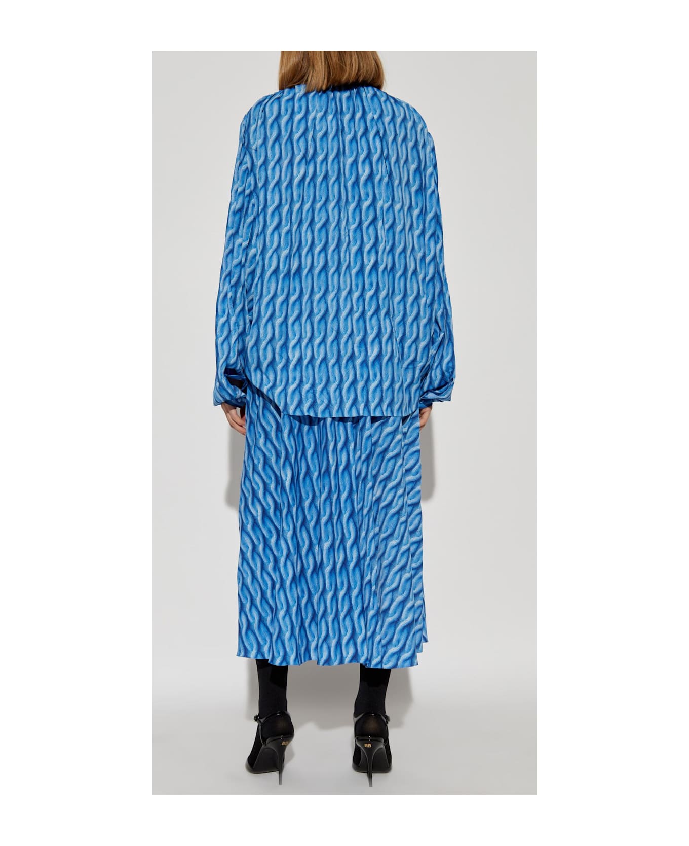 Balenciaga Dress With Print - Blue