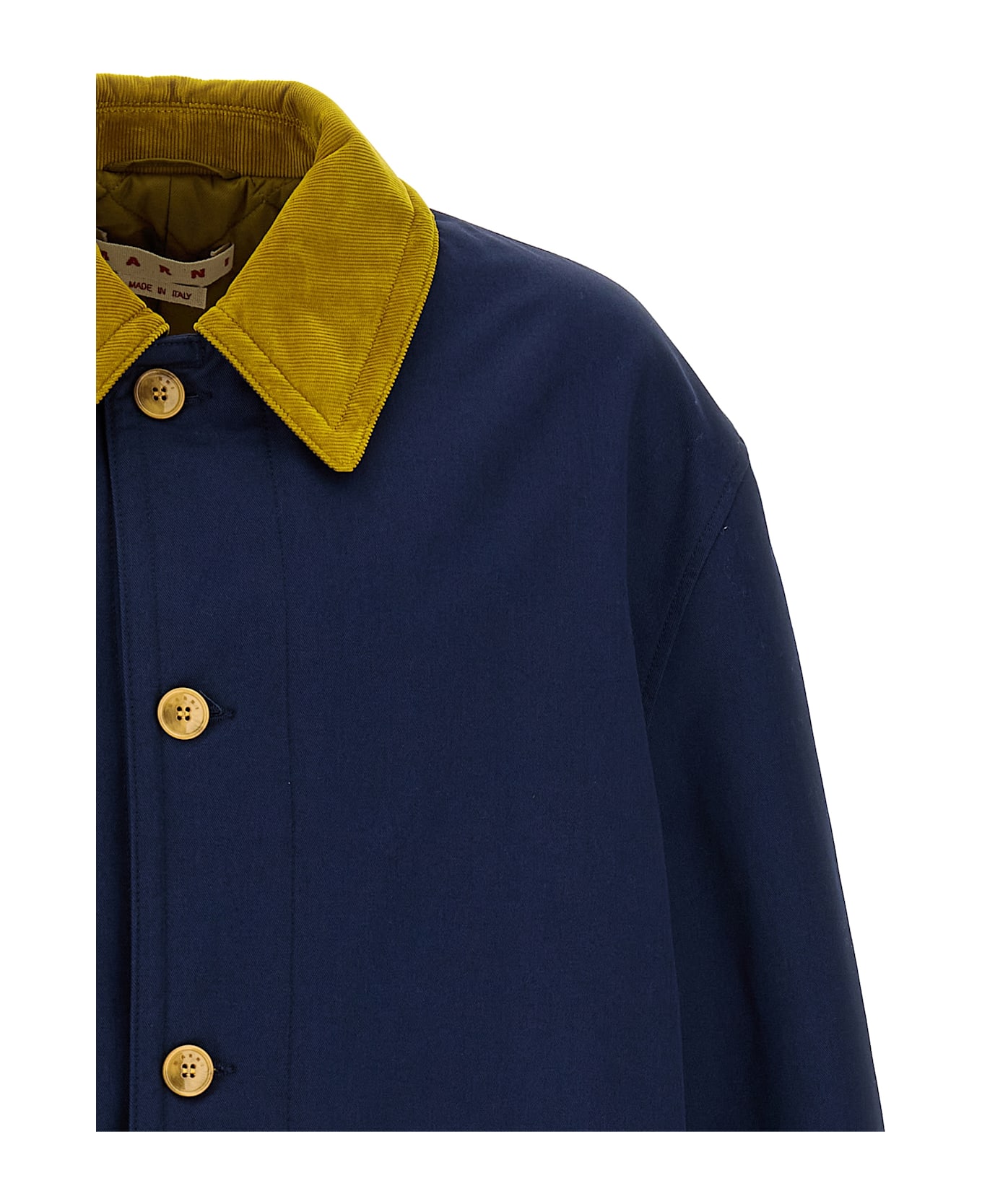 Marni Cotton Gabardine Parka - Blue