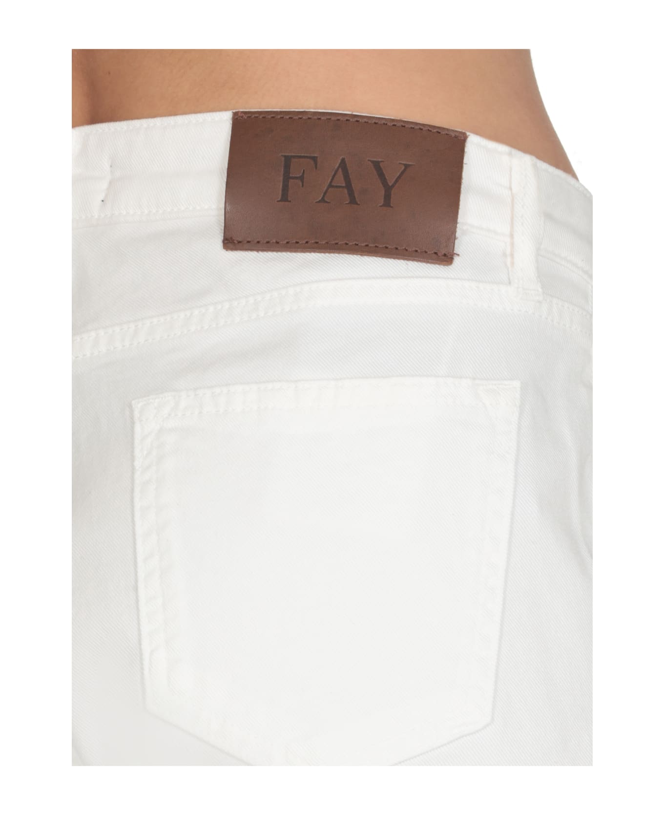 Fay Cotton Pants - White