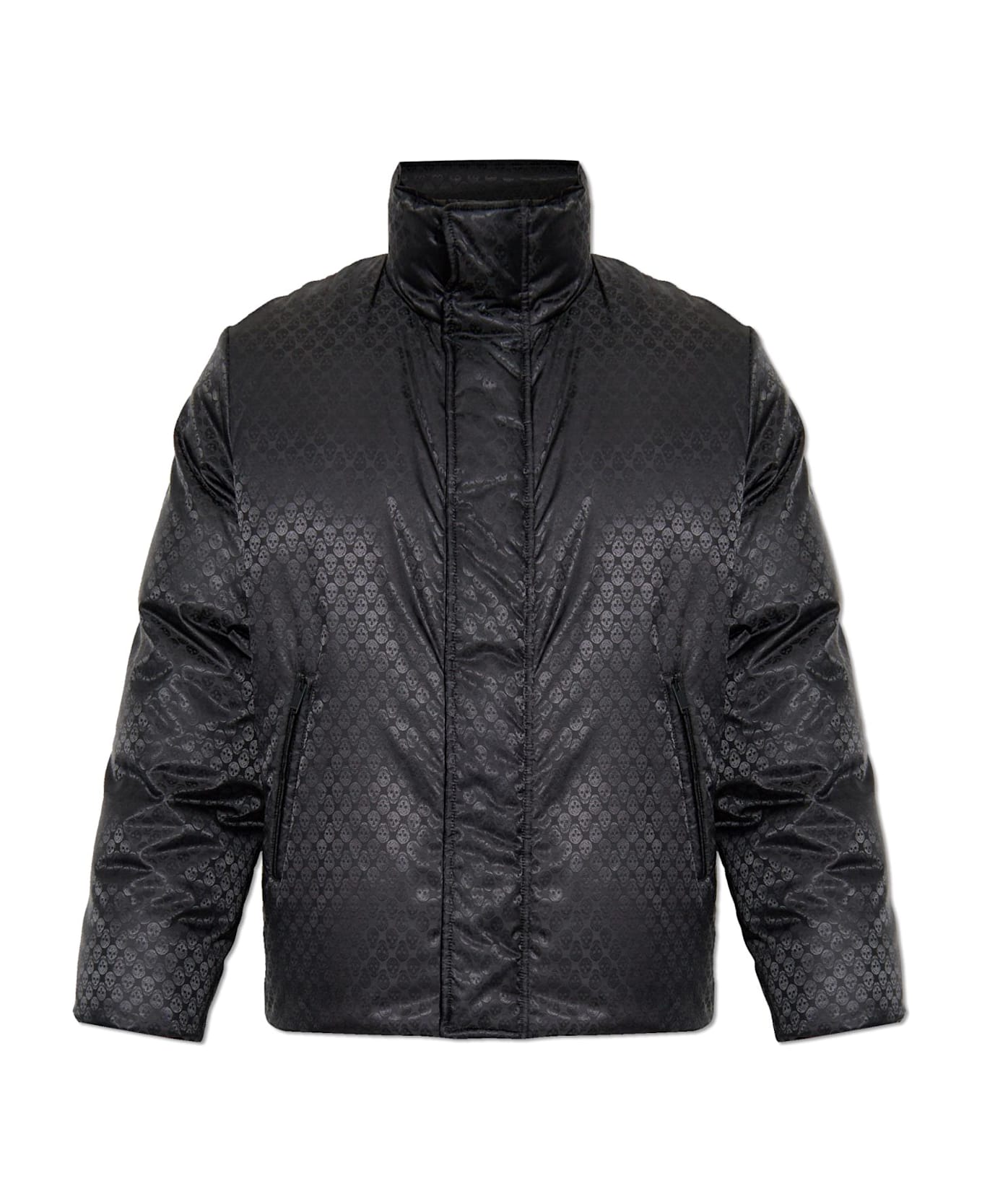 Alexander McQueen Puffer Jacket With Logo - Black