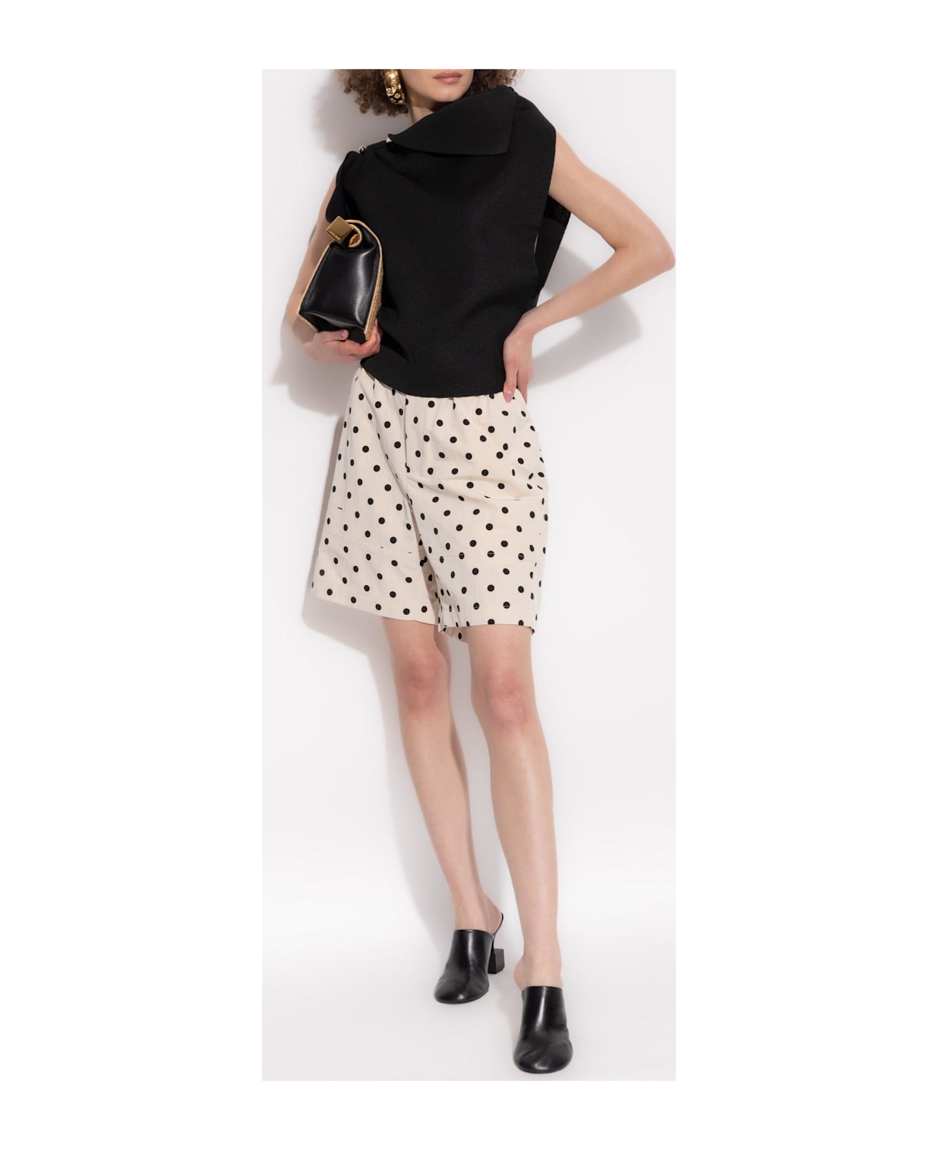 Jacquemus Polka Dot Patterned Shorts - NEUTRALS