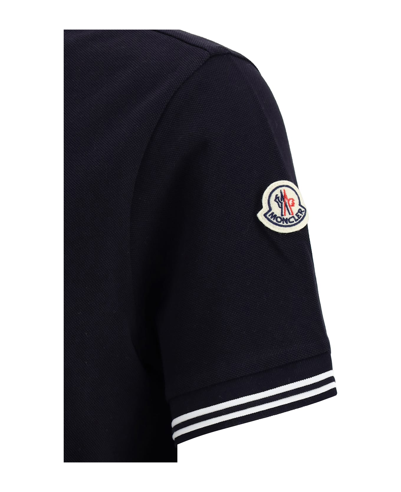 Moncler Logoed Polo Shirt - Blue