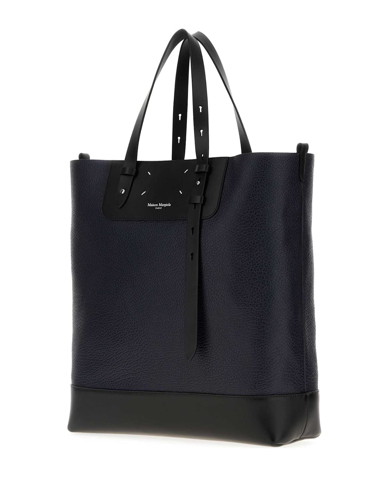 Maison Margiela Midnight Blue Leather Vertical Shopping Bag - CRÉPUSCULEBLACK