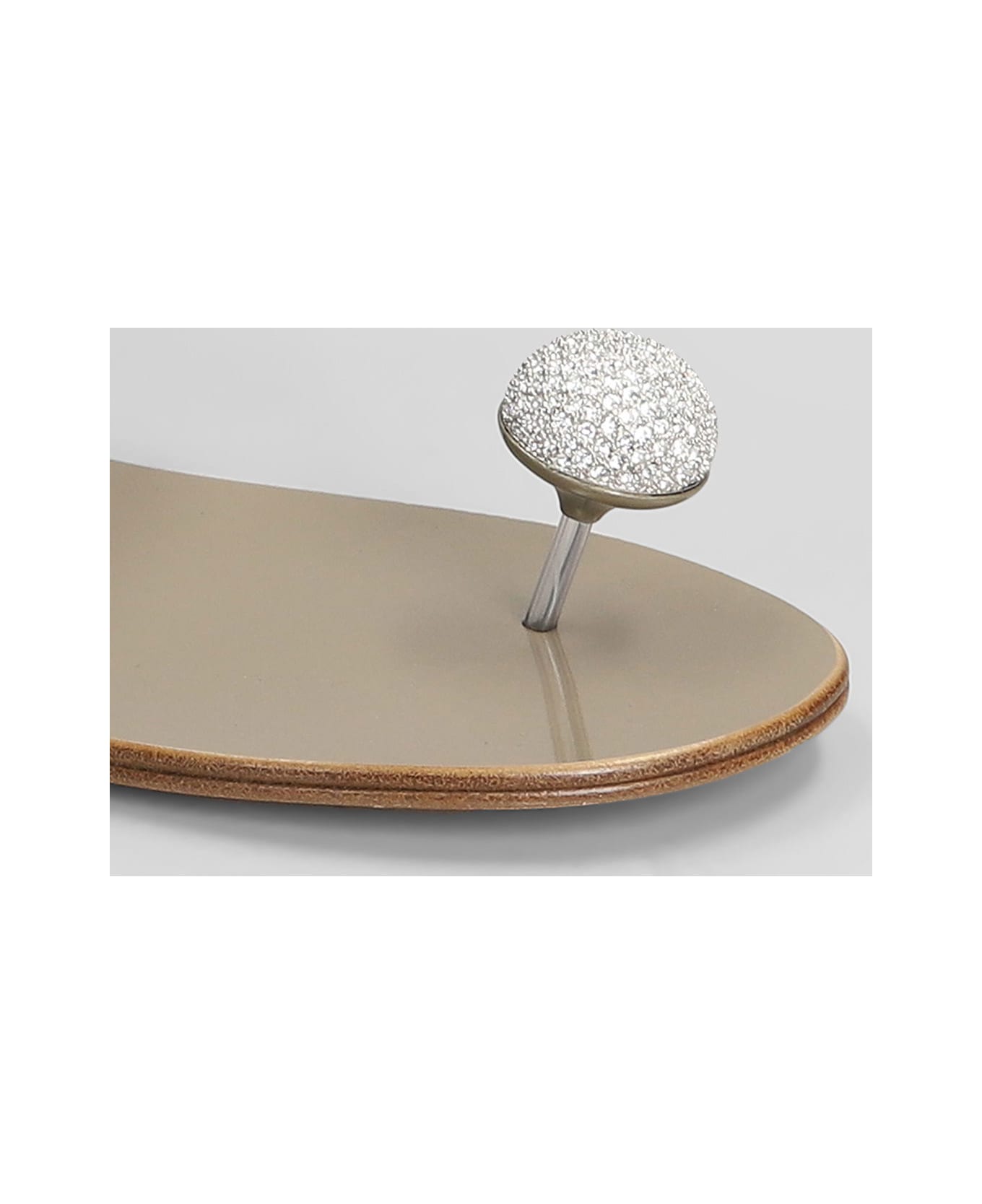 Pedro Garcia Pipa Flats In Silver Satin - silver