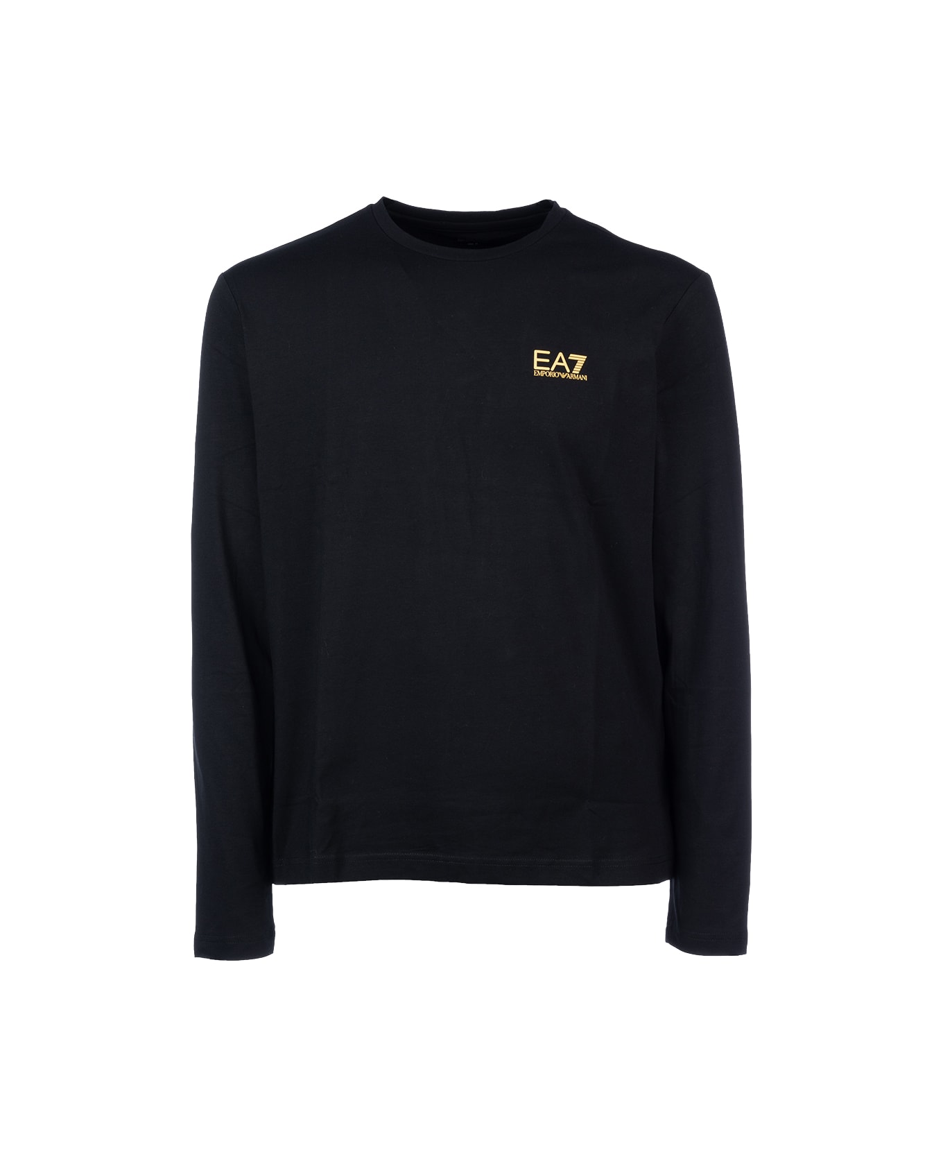 EA7 T-shirt - BLACK GOLD LOGO