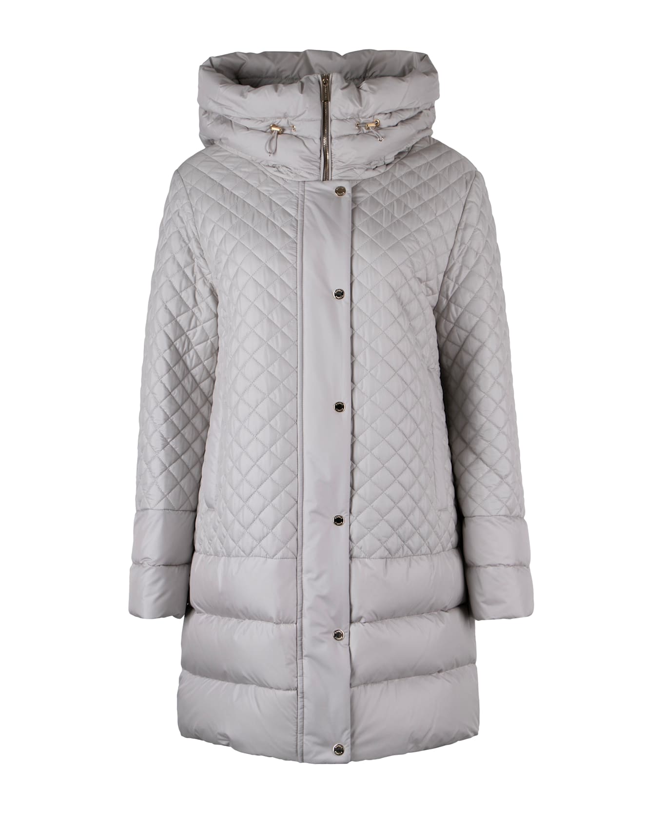 Moorer Leonie Long Down Jacket - grey