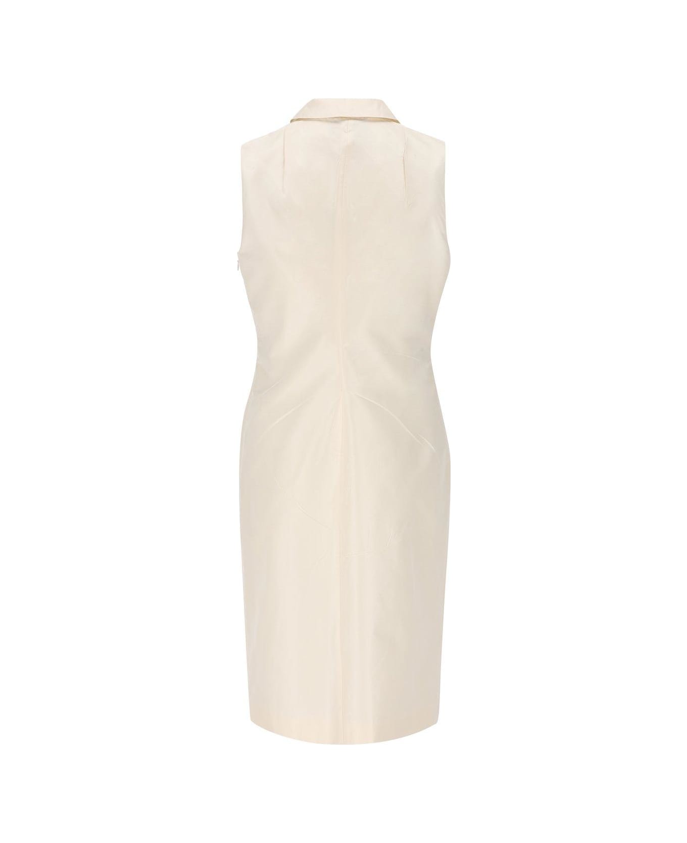 Prada Sleeveless Midi Dress - White