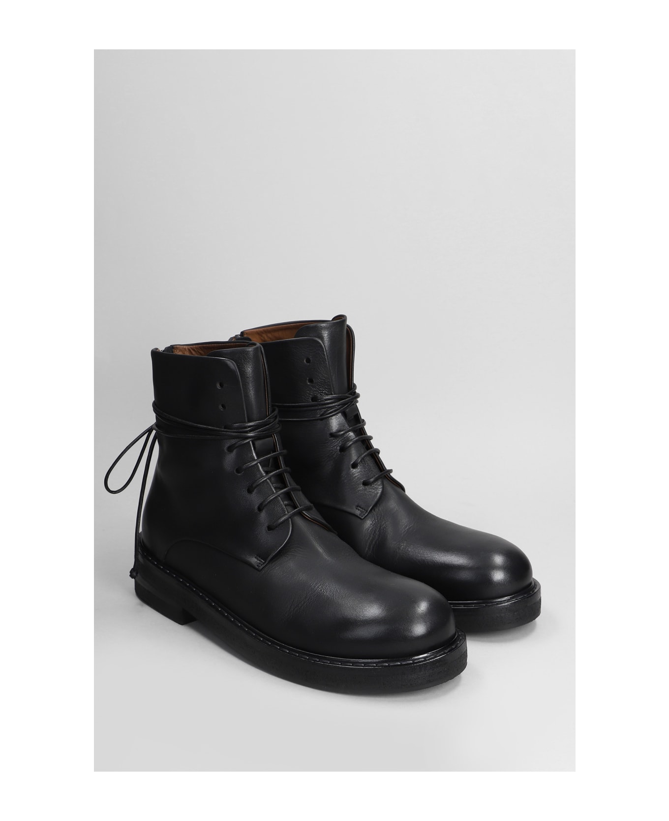 Marsell Parrucca Ankle Boots In Black Leather - black