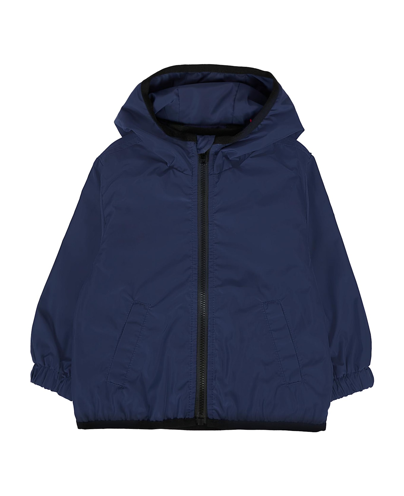 Diesel Blue Windbreaker Jacket For Baby Boy With Logo - Blue
